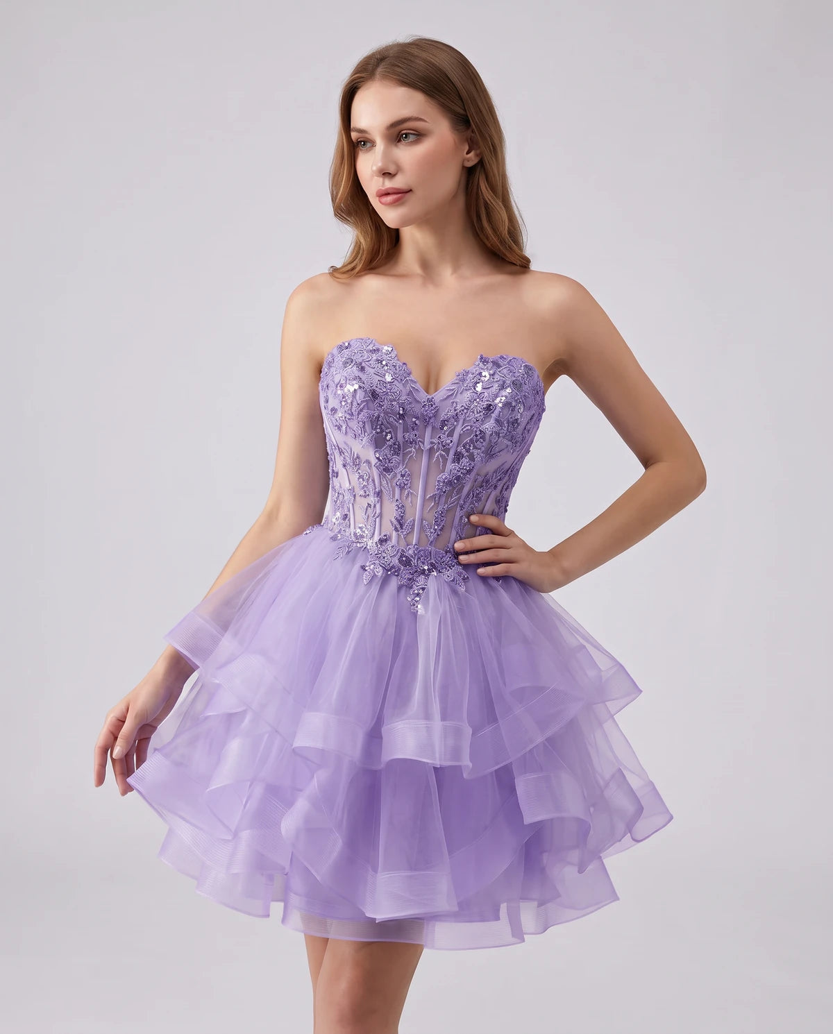 Cerelia Midi Dresses — Lilac
