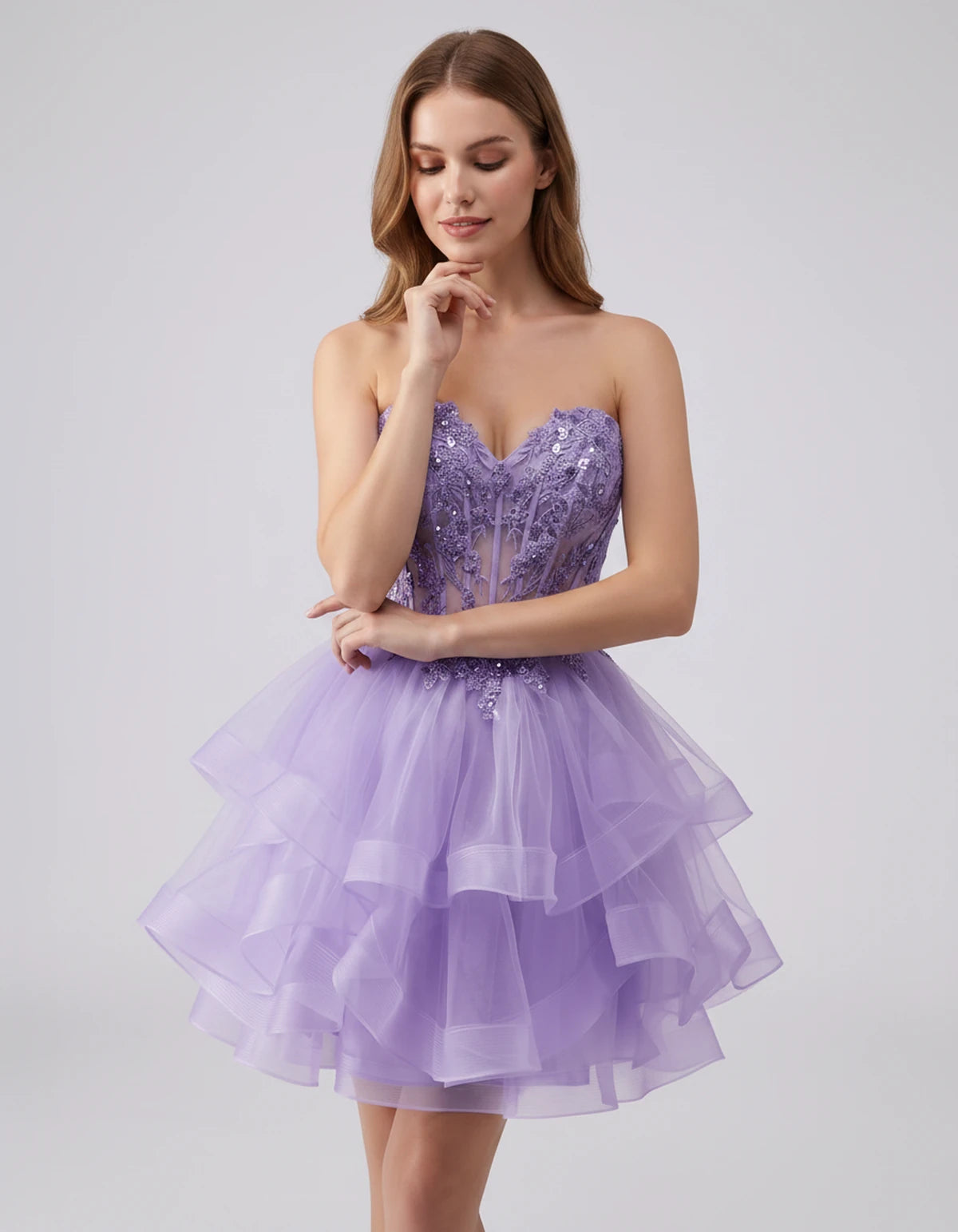 Cerelia Midi Dresses — Lilac | SKU: SD-73258-lilac-2,SD-73258-lilac-4,SD-73258-lilac-6,SD-73258-lilac-8,SD-73258-lilac-10,SD-73258-lilac-12,SD-73258-lilac-14,SD-73258-lilac-14W,SD-73258-lilac-16,SD-73258-lilac-16W,SD-73258-lilac-18W,SD-73258-lilac-20W