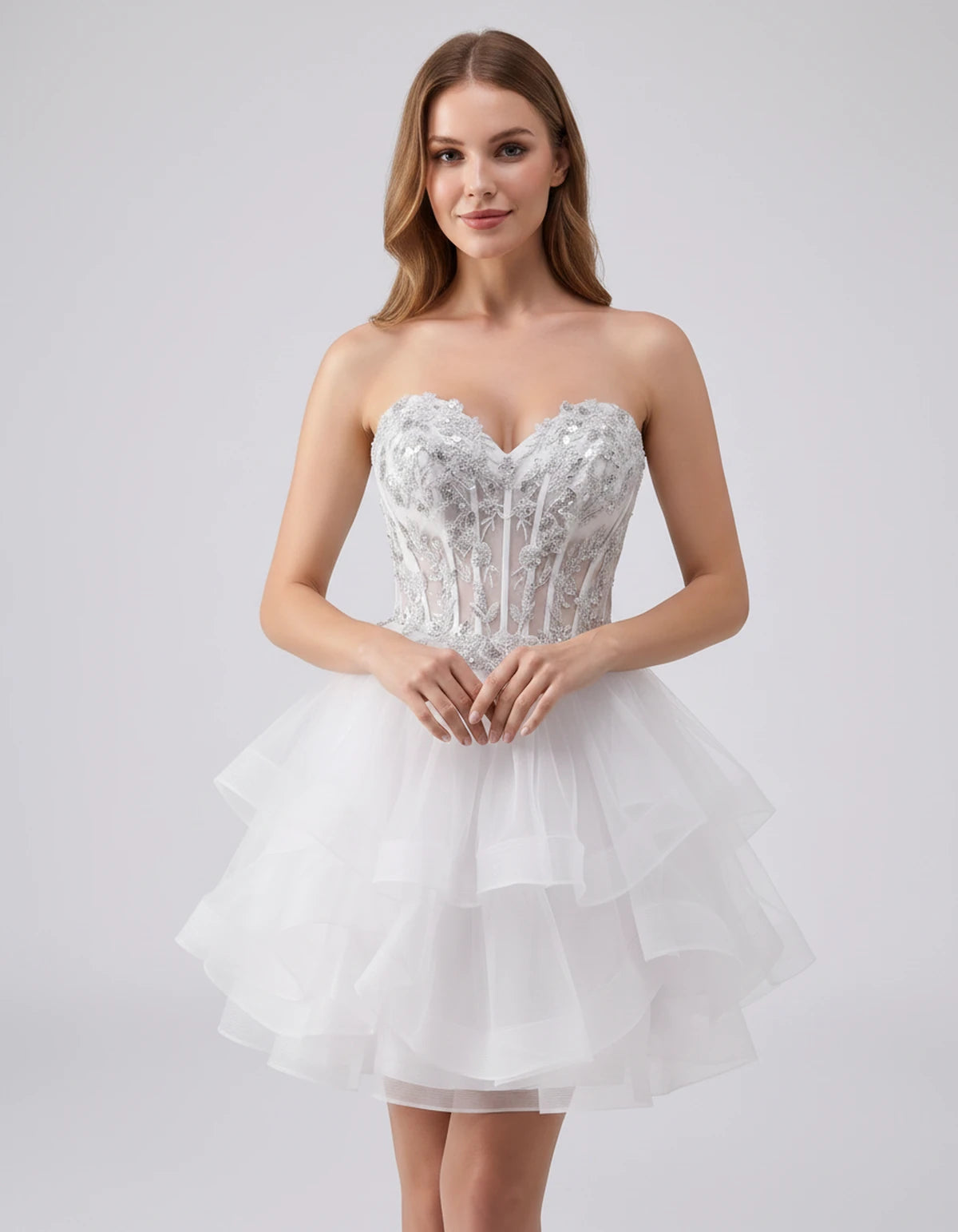 Cerelia Midi Dresses — White | SKU: SD-73258-white-2,SD-73258-white-4,SD-73258-white-6,SD-73258-white-8,SD-73258-white-10,SD-73258-white-12,SD-73258-white-14,SD-73258-white-14W,SD-73258-white-16,SD-73258-white-16W,SD-73258-white-18W,SD-73258-white-20W