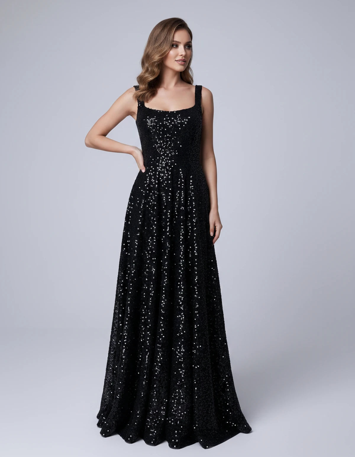 Cerise Maxi Dress — Black | SKU: SD-37869-black-2,SD-37869-black-4,SD-37869-black-6,SD-37869-black-8,SD-37869-black-10,SD-37869-black-12,SD-37869-black-14,SD-37869-black-16,SD-37869-black-16W,SD-37869-black-18W,SD-37869-black-20W