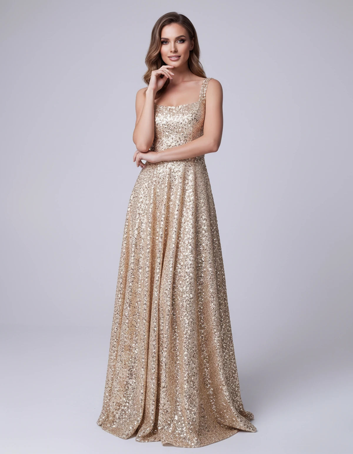 Cerise Maxi Dress — Champagne | SKU: SD-37869-champagne-2,SD-37869-champagne-4,SD-37869-champagne-6,SD-37869-champagne-8,SD-37869-champagne-10,SD-37869-champagne-12,SD-37869-champagne-14,SD-37869-champagne-16,SD-37869-champagne-16W,SD-37869-champagne-18W,SD-37869-champagne-20W