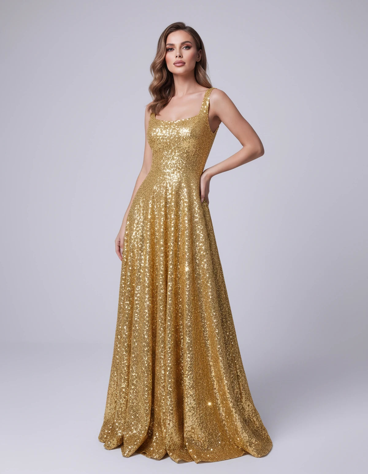 Cerise Maxi Dress — Gold | SKU: SD-37869-gold-2,SD-37869-gold-4,SD-37869-gold-6,SD-37869-gold-8,SD-37869-gold-10,SD-37869-gold-12,SD-37869-gold-14,SD-37869-gold-16,SD-37869-gold-16W,SD-37869-gold-18W,SD-37869-gold-20W