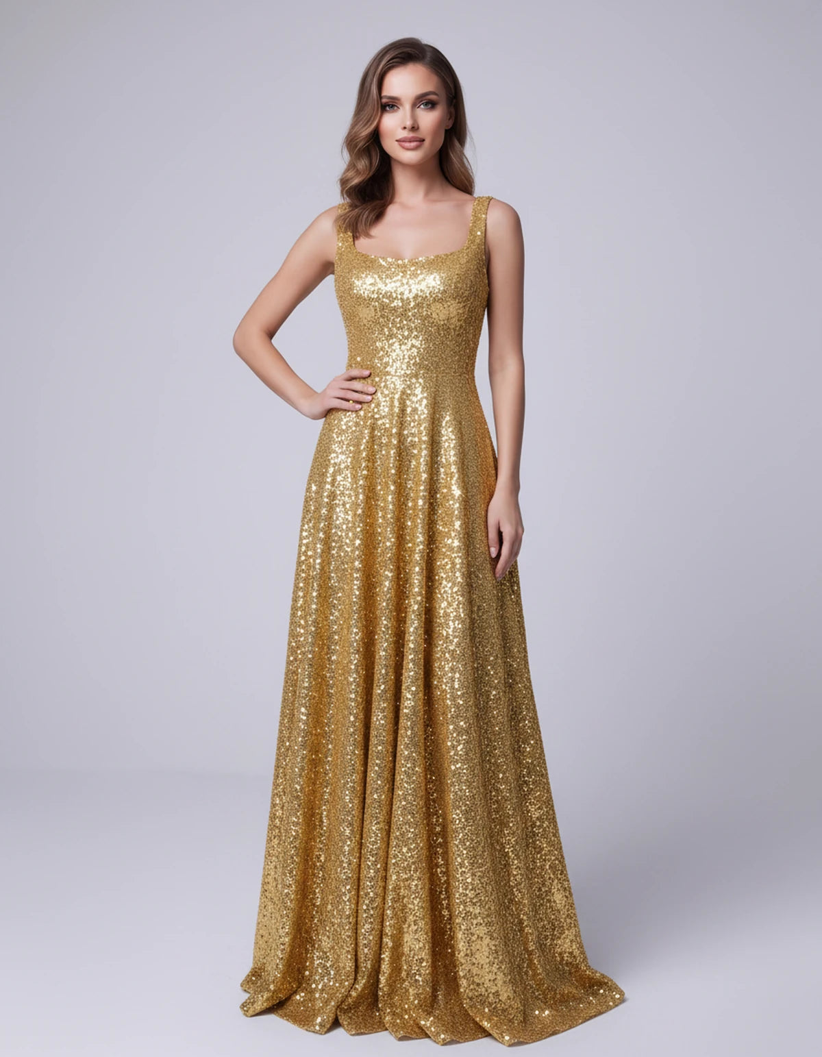Cerise Maxi Dress — Gold | SKU: SD-37869-gold-2,SD-37869-gold-4,SD-37869-gold-6,SD-37869-gold-8,SD-37869-gold-10,SD-37869-gold-12,SD-37869-gold-14,SD-37869-gold-16,SD-37869-gold-16W,SD-37869-gold-18W,SD-37869-gold-20W