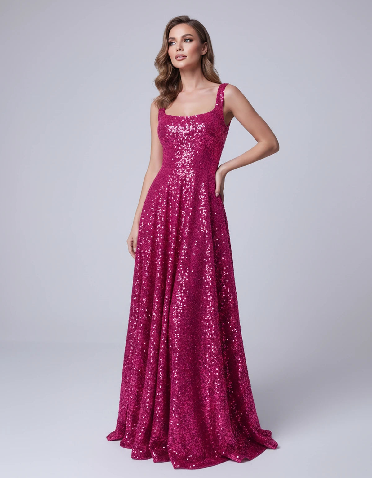 Cerise Maxi Dress — Hot Pink | SKU: SD-37869-hotpink-2,SD-37869-hotpink-4,SD-37869-hotpink-6,SD-37869-hotpink-8,SD-37869-hotpink-10,SD-37869-hotpink-12,SD-37869-hotpink-14,SD-37869-hotpink-16,SD-37869-hotpink-16W,SD-37869-hotpink-18W,SD-37869-hotpink-20W