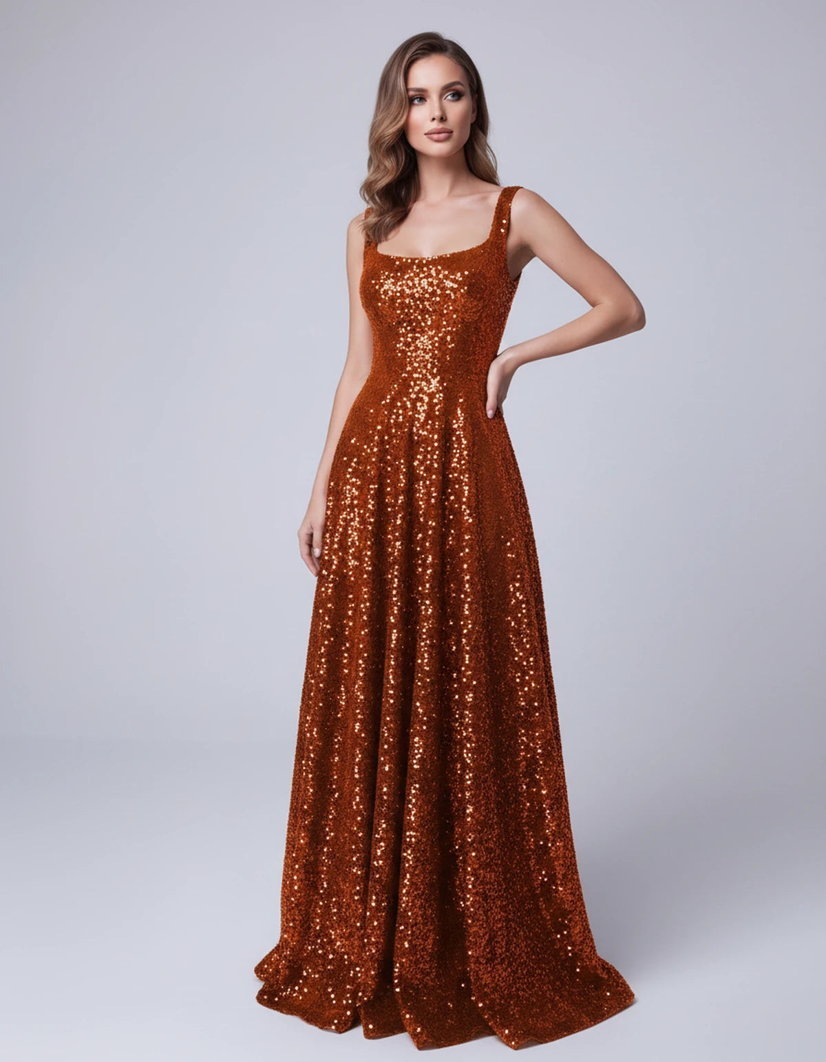Cerise Maxi Dress — Orange | SKU: SD-37869-orange-2,SD-37869-orange-4,SD-37869-orange-6,SD-37869-orange-8,SD-37869-orange-10,SD-37869-orange-12,SD-37869-orange-14,SD-37869-orange-16,SD-37869-orange-16W,SD-37869-orange-18W,SD-37869-orange-20W