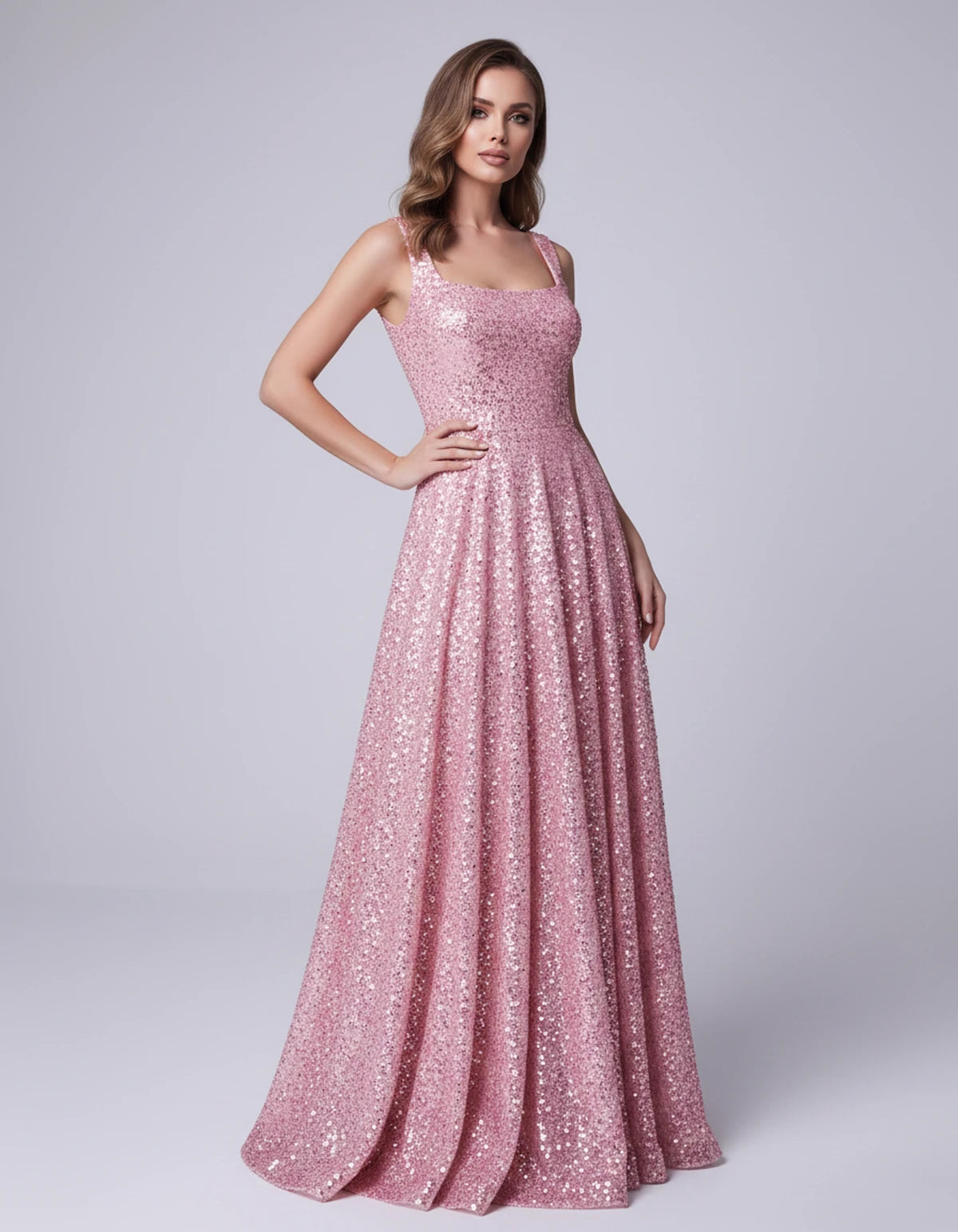 Cerise Maxi Dress — Pink | SKU: SD-37869-pink-2,SD-37869-pink-4,SD-37869-pink-6,SD-37869-pink-8,SD-37869-pink-10,SD-37869-pink-12,SD-37869-pink-14,SD-37869-pink-16,SD-37869-pink-16W,SD-37869-pink-18W,SD-37869-pink-20W