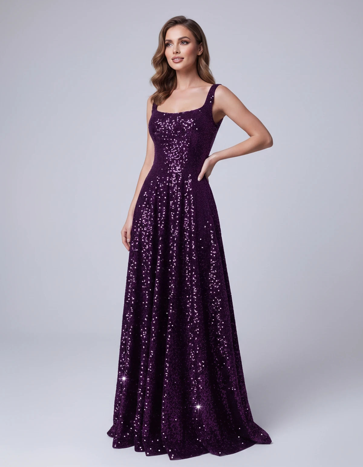 Cerise Maxi Dress — Plum | SKU: SD-37869-plum-2,SD-37869-plum-4,SD-37869-plum-6,SD-37869-plum-8,SD-37869-plum-10,SD-37869-plum-12,SD-37869-plum-14,SD-37869-plum-16,SD-37869-plum-16W,SD-37869-plum-18W,SD-37869-plum-20W