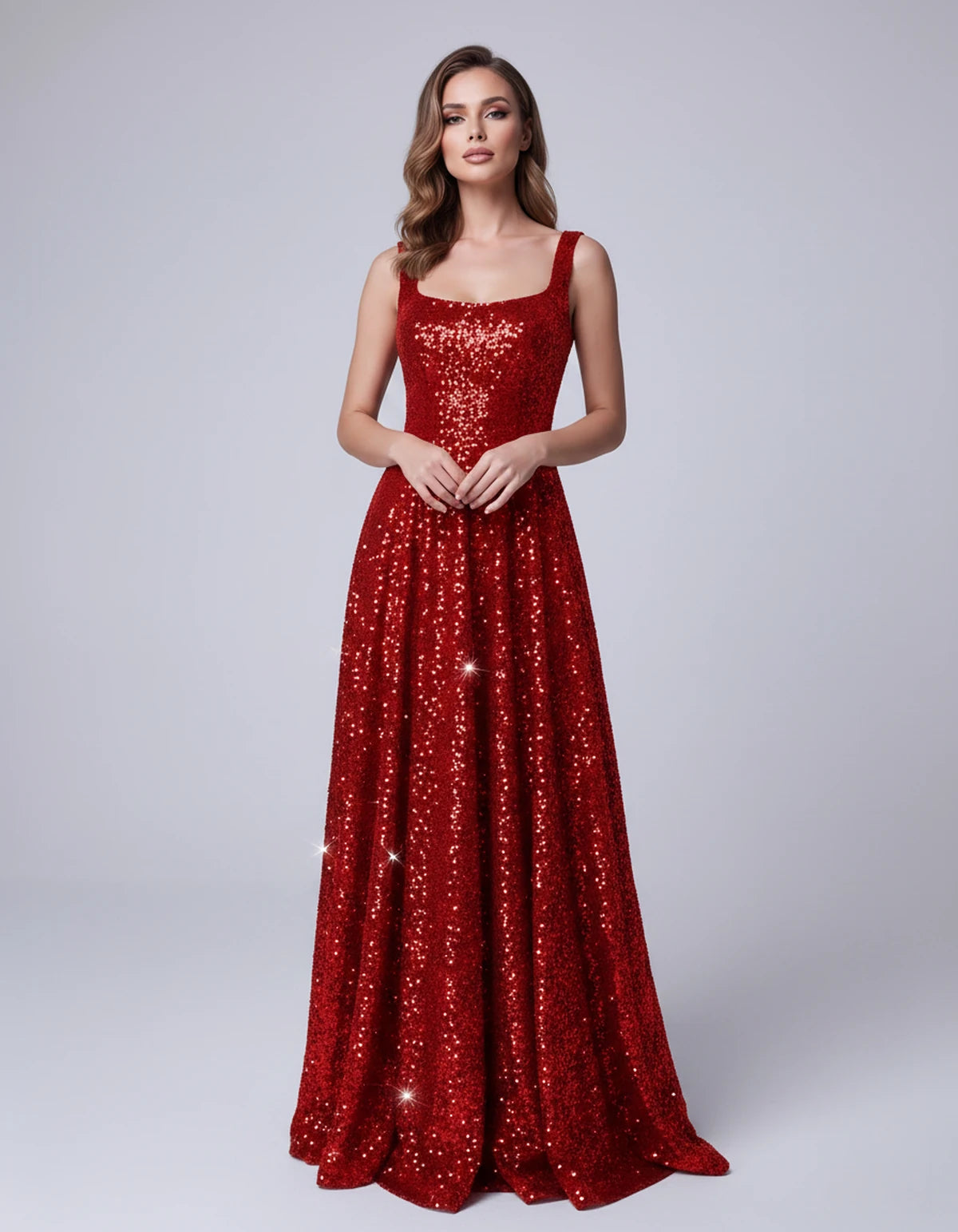 Cerise Maxi Dress — Red | SKU: SD-37869-red-2,SD-37869-red-4,SD-37869-red-6,SD-37869-red-8,SD-37869-red-10,SD-37869-red-12,SD-37869-red-14,SD-37869-red-16,SD-37869-red-16W,SD-37869-red-18W,SD-37869-red-20W