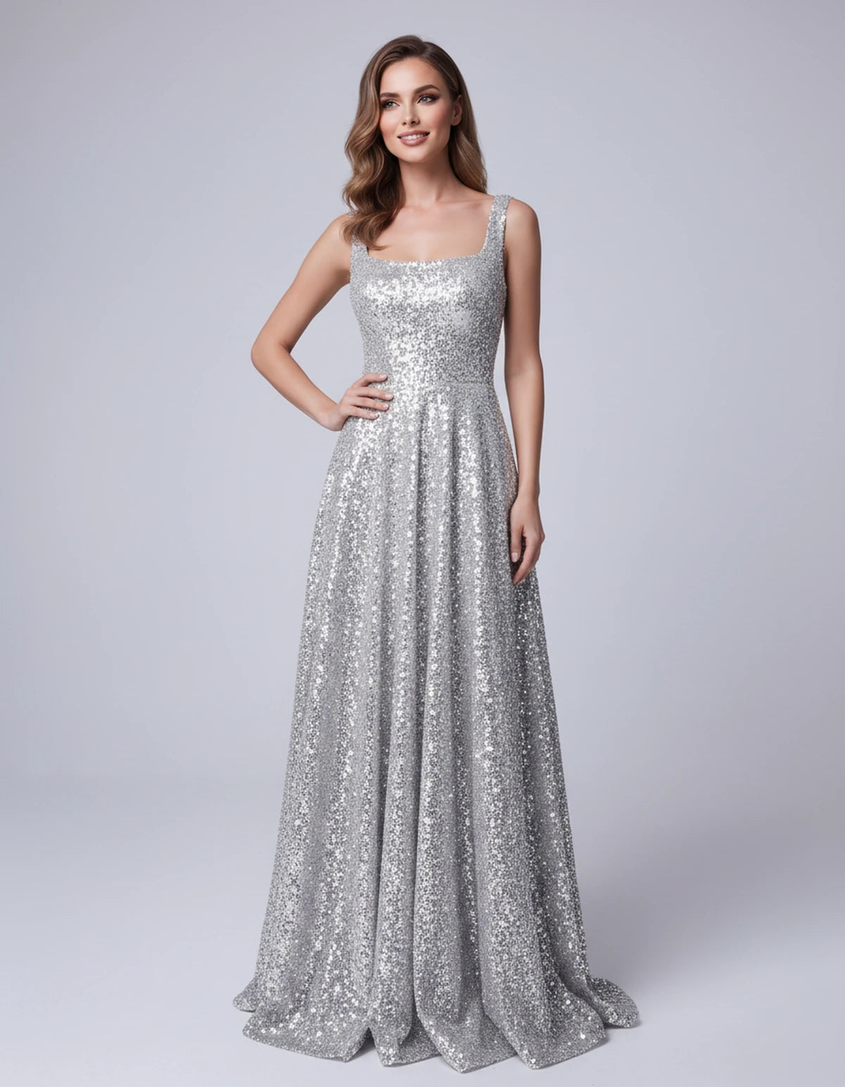 Cerise Maxi Dress — Silver | SKU: SD-37869-silver-2,SD-37869-silver-4,SD-37869-silver-6,SD-37869-silver-8,SD-37869-silver-10,SD-37869-silver-12,SD-37869-silver-14,SD-37869-silver-16,SD-37869-silver-16W,SD-37869-silver-18W,SD-37869-silver-20W