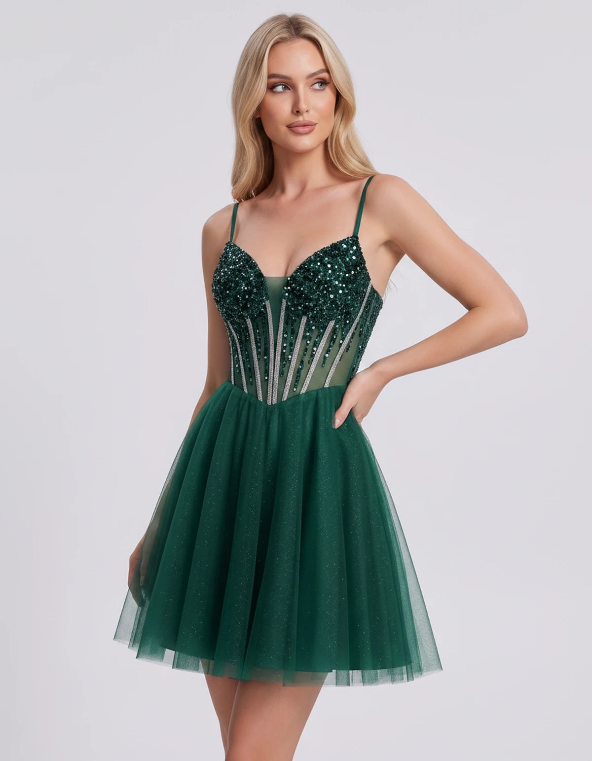 Charlise Mini Dress — Emerald Green | SKU: SD-81155-emeraldgreen-2,SD-81155-emeraldgreen-4,SD-81155-emeraldgreen-6,SD-81155-emeraldgreen-8,SD-81155-emeraldgreen-10,SD-81155-emeraldgreen-12,SD-81155-emeraldgreen-14,SD-81155-emeraldgreen-16,SD-81155-emeraldgreen-16W,SD-81155-emeraldgreen-18W,SD-81155-emeraldgreen-20W,SD-81155-emeraldgreen-22W