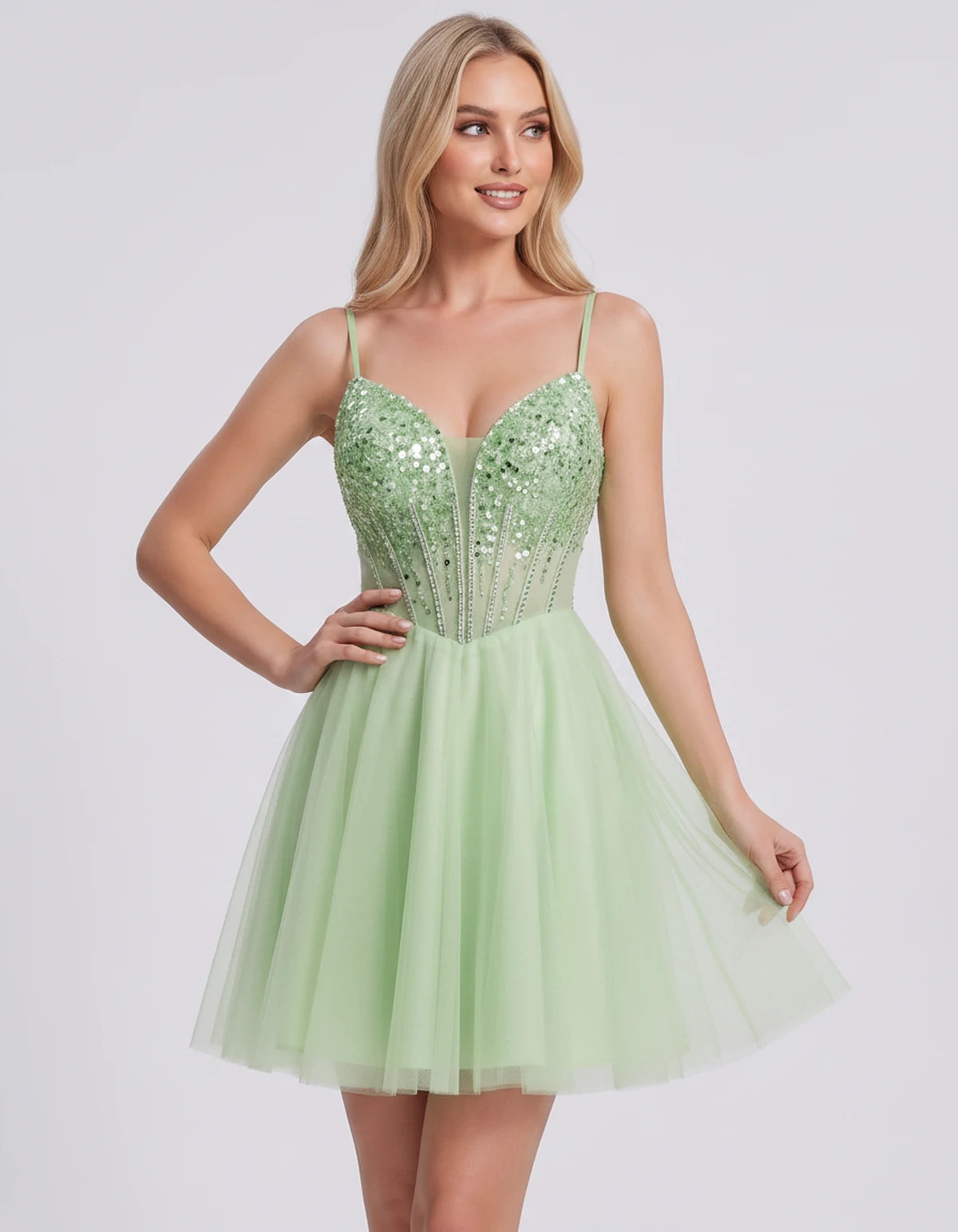 Charlise Mini Dress — Sage | SKU: SD-81155-sage-2,SD-81155-sage-4,SD-81155-sage-6,SD-81155-sage-8,SD-81155-sage-10,SD-81155-sage-12,SD-81155-sage-14,SD-81155-sage-16,SD-81155-sage-16W,SD-81155-sage-18W,SD-81155-sage-20W,SD-81155-sage-22W