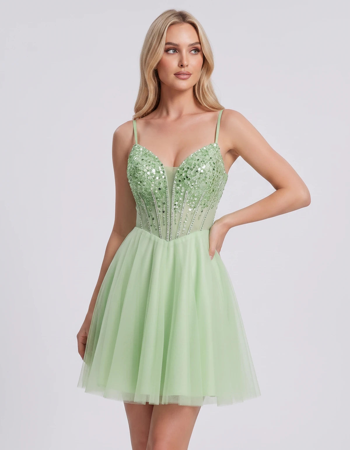 Charlise Mini Dress — Sage | SKU: SD-81155-sage-2,SD-81155-sage-4,SD-81155-sage-6,SD-81155-sage-8,SD-81155-sage-10,SD-81155-sage-12,SD-81155-sage-14,SD-81155-sage-16,SD-81155-sage-16W,SD-81155-sage-18W,SD-81155-sage-20W,SD-81155-sage-22W