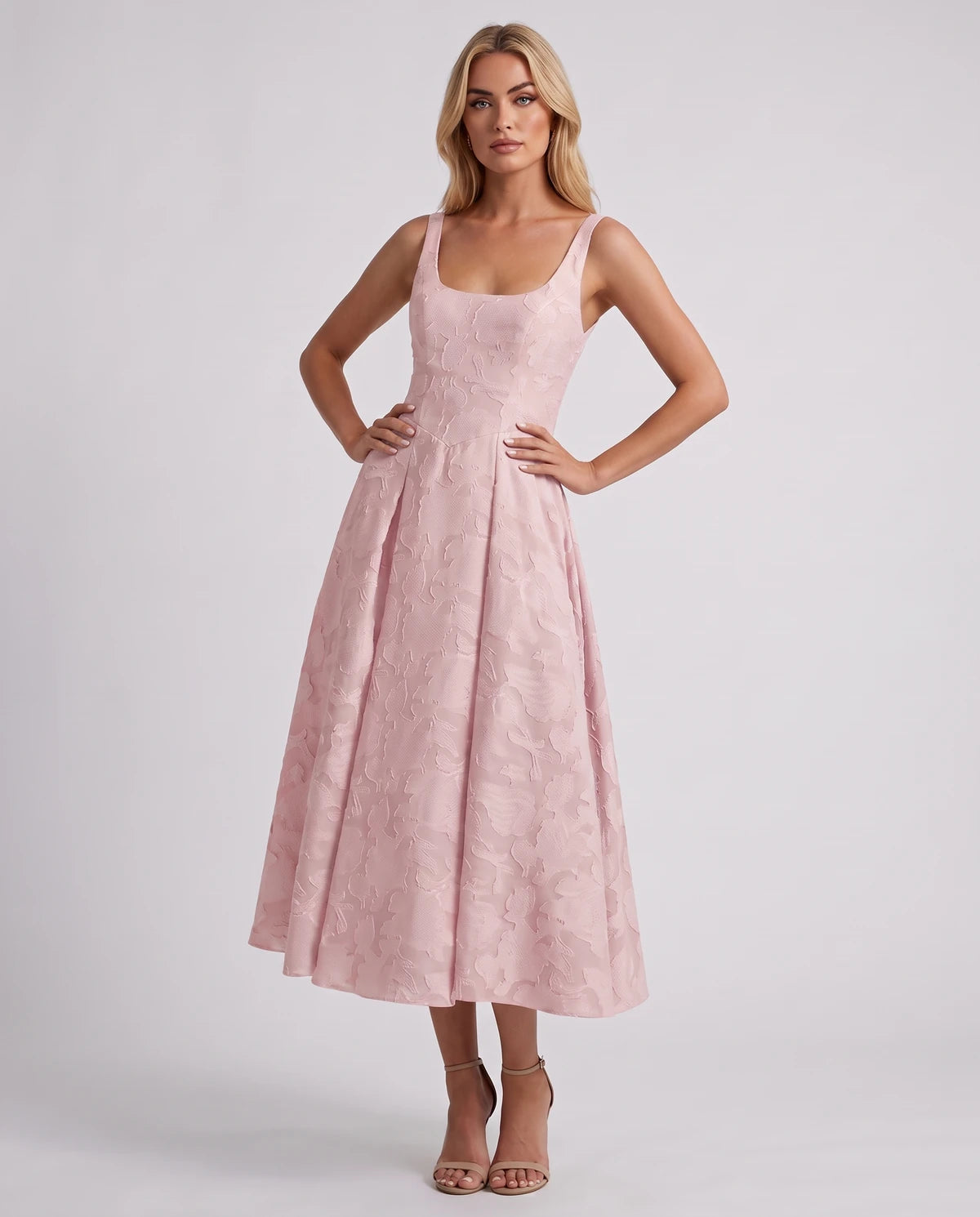 Charmaine Midi Dresses — Blush