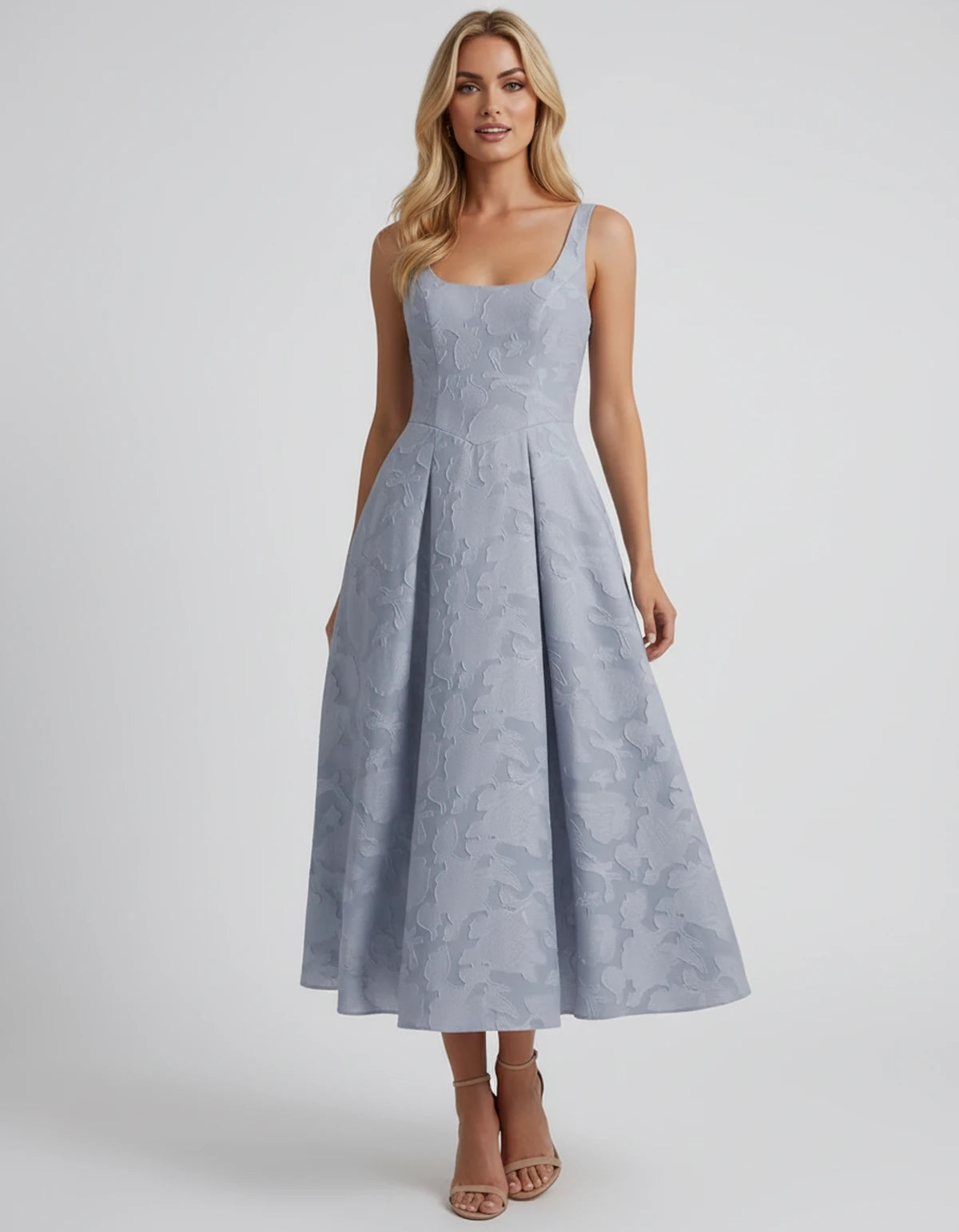 Charmaine Midi Dresses — Dusty Blue | SKU: SD-65596-dustyblue-2,SD-65596-dustyblue-4,SD-65596-dustyblue-6,SD-65596-dustyblue-8,SD-65596-dustyblue-10,SD-65596-dustyblue-12,SD-65596-dustyblue-14,SD-65596-dustyblue-16,SD-65596-dustyblue-16W,SD-65596-dustyblue-18W,SD-65596-dustyblue-20W,SD-65596-dustyblue-22W