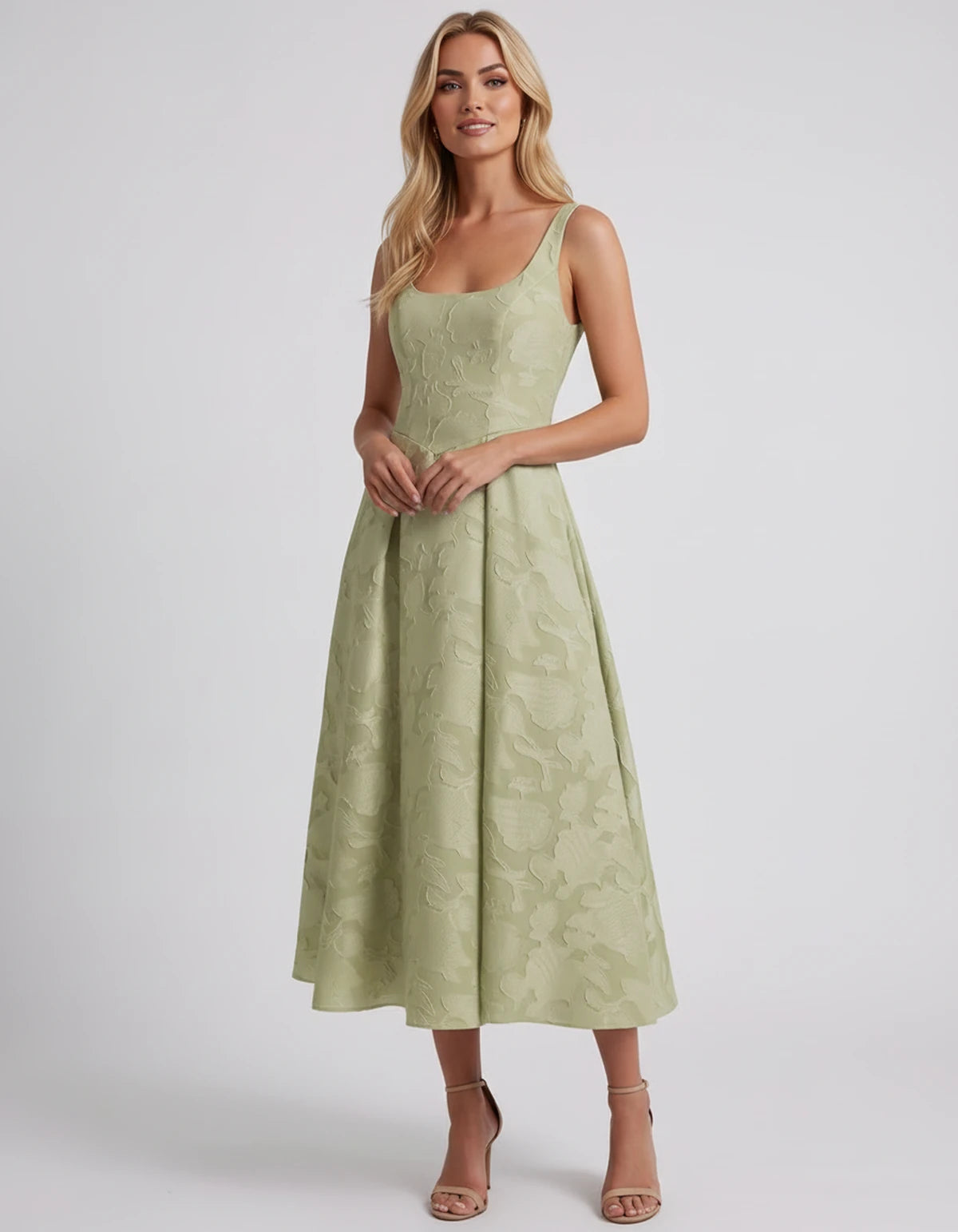 Charmaine Midi Dresses — Dusty Sage | SKU: SD-65596-dustysage-2,SD-65596-dustysage-4,SD-65596-dustysage-6,SD-65596-dustysage-8,SD-65596-dustysage-10,SD-65596-dustysage-12,SD-65596-dustysage-14,SD-65596-dustysage-16,SD-65596-dustysage-16W,SD-65596-dustysage-18W,SD-65596-dustysage-20W,SD-65596-dustysage-22W