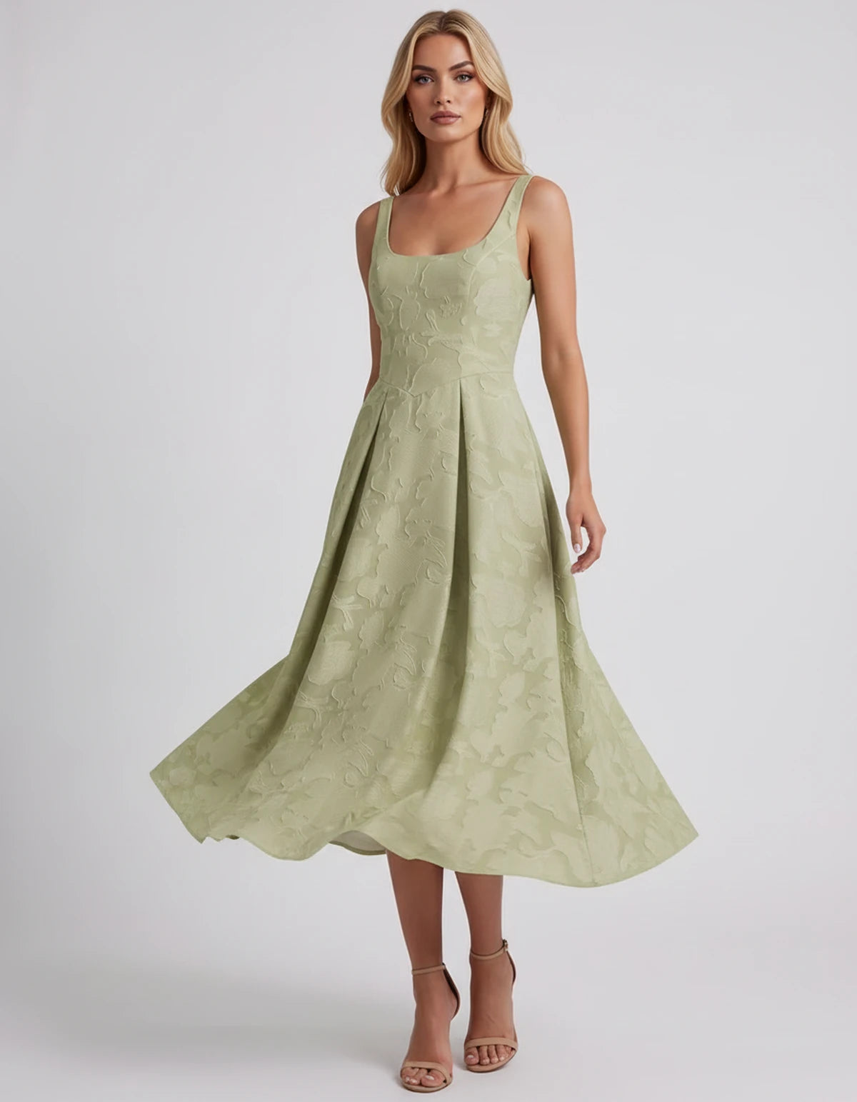 Charmaine Midi Dresses — Dusty Sage | SKU: SD-65596-dustysage-2,SD-65596-dustysage-4,SD-65596-dustysage-6,SD-65596-dustysage-8,SD-65596-dustysage-10,SD-65596-dustysage-12,SD-65596-dustysage-14,SD-65596-dustysage-16,SD-65596-dustysage-16W,SD-65596-dustysage-18W,SD-65596-dustysage-20W,SD-65596-dustysage-22W