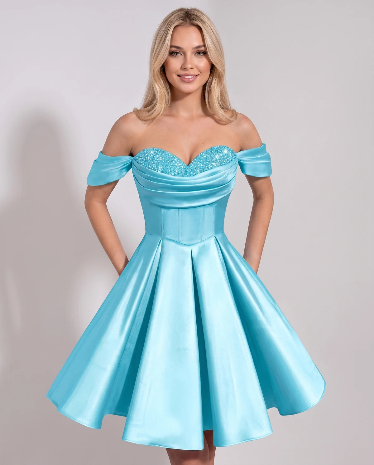 Chiara Mini Dress — Blue