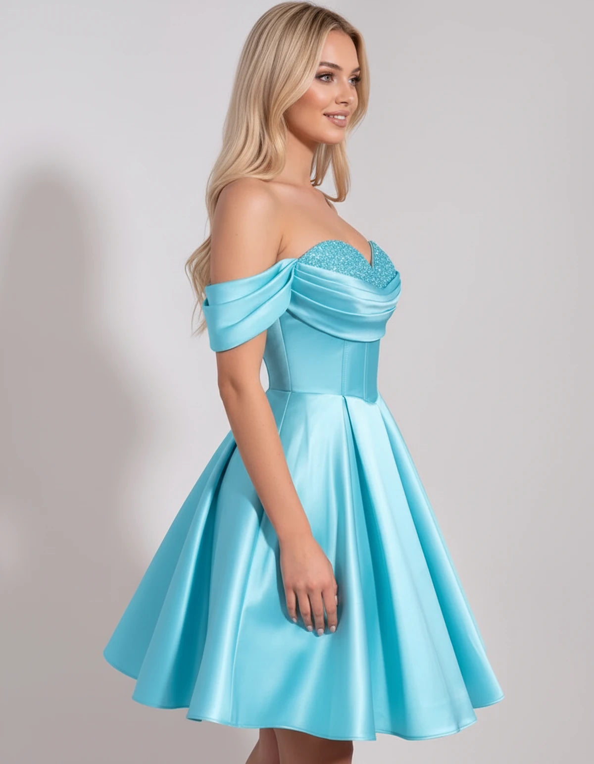Chiara Mini Dress — Blue | SKU: SD-91927-blue-2,SD-91927-blue-4,SD-91927-blue-6,SD-91927-blue-8,SD-91927-blue-10,SD-91927-blue-12,SD-91927-blue-14,SD-91927-blue-16,SD-91927-blue-16W,SD-91927-blue-18W,SD-91927-blue-20W,SD-91927-blue-22W