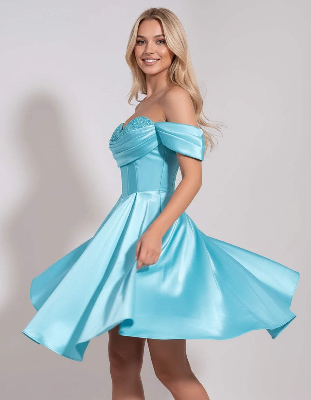 Chiara Mini Dress — Blue | SKU: SD-91927-blue-2,SD-91927-blue-4,SD-91927-blue-6,SD-91927-blue-8,SD-91927-blue-10,SD-91927-blue-12,SD-91927-blue-14,SD-91927-blue-16,SD-91927-blue-16W,SD-91927-blue-18W,SD-91927-blue-20W,SD-91927-blue-22W