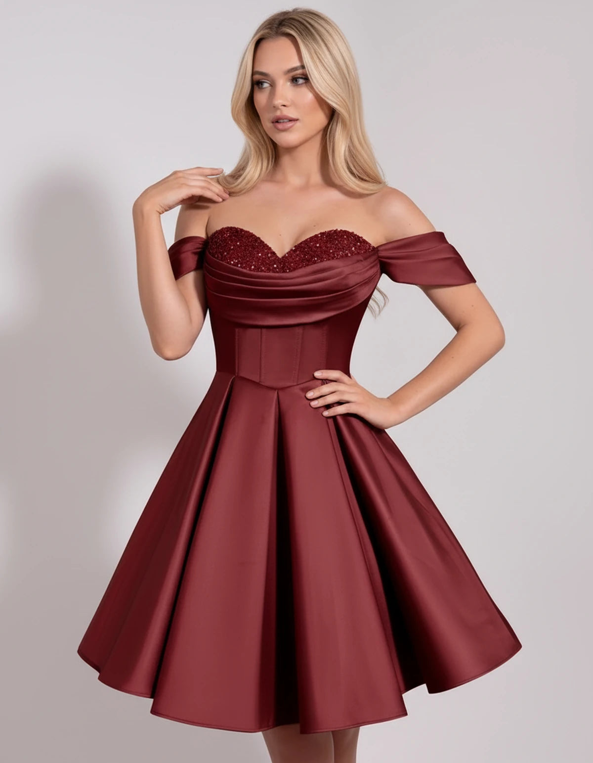 Chiara Mini Dress — Burgundy | SKU: SD-91927-burgundy-2,SD-91927-burgundy-4,SD-91927-burgundy-6,SD-91927-burgundy-8,SD-91927-burgundy-10,SD-91927-burgundy-12,SD-91927-burgundy-14,SD-91927-burgundy-16,SD-91927-burgundy-16W,SD-91927-burgundy-18W,SD-91927-burgundy-20W,SD-91927-burgundy-22W