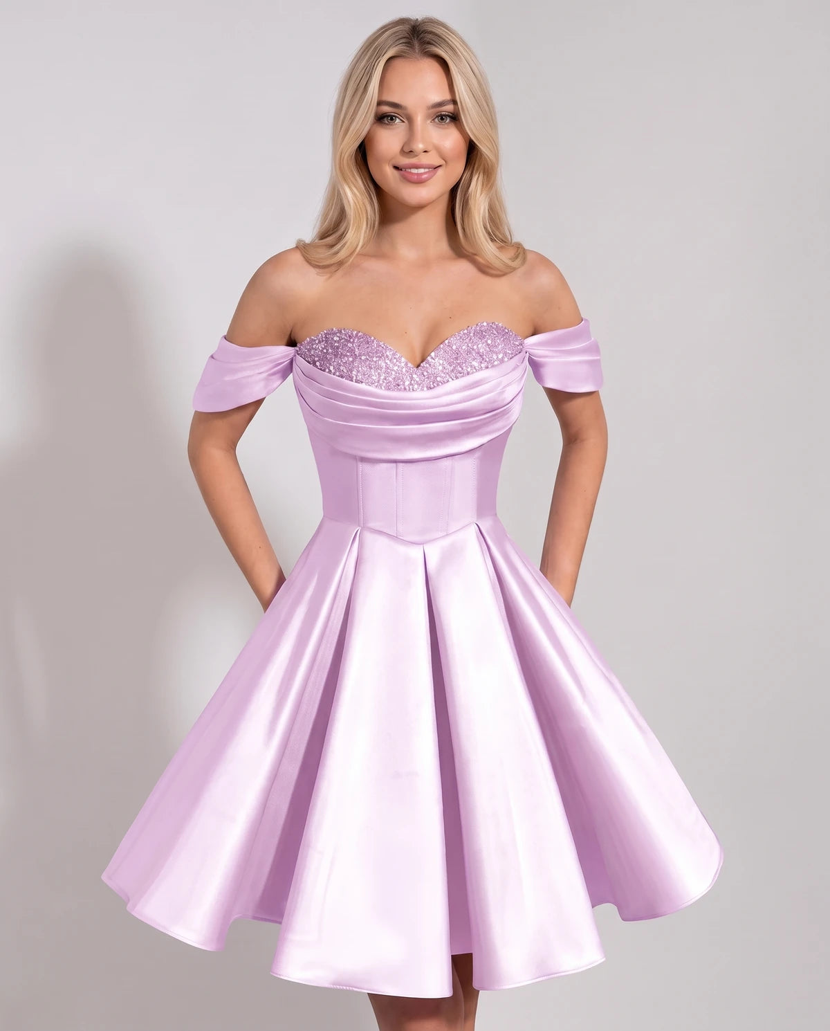 Chiara Mini Dress — Lilac
