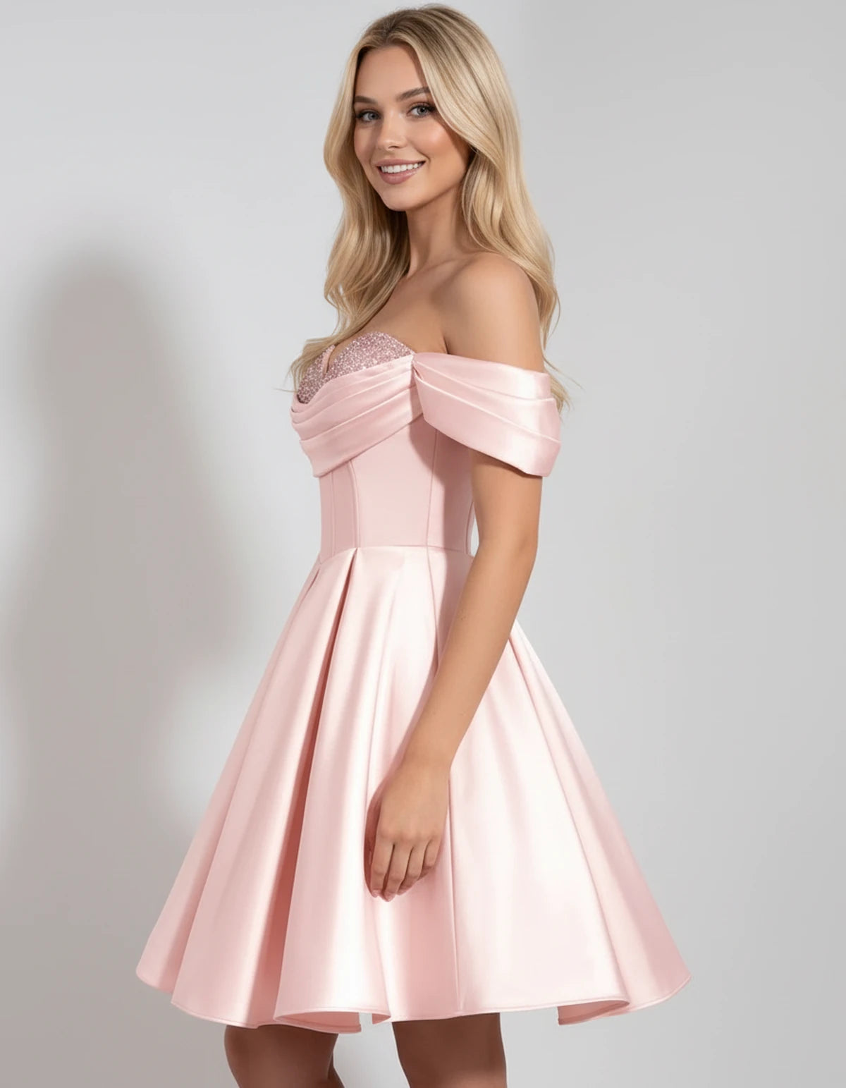 Chiara Mini Dress — Pink | SKU: SD-91927-pink-2,SD-91927-pink-4,SD-91927-pink-6,SD-91927-pink-8,SD-91927-pink-10,SD-91927-pink-12,SD-91927-pink-14,SD-91927-pink-16,SD-91927-pink-16W,SD-91927-pink-18W,SD-91927-pink-20W,SD-91927-pink-22W