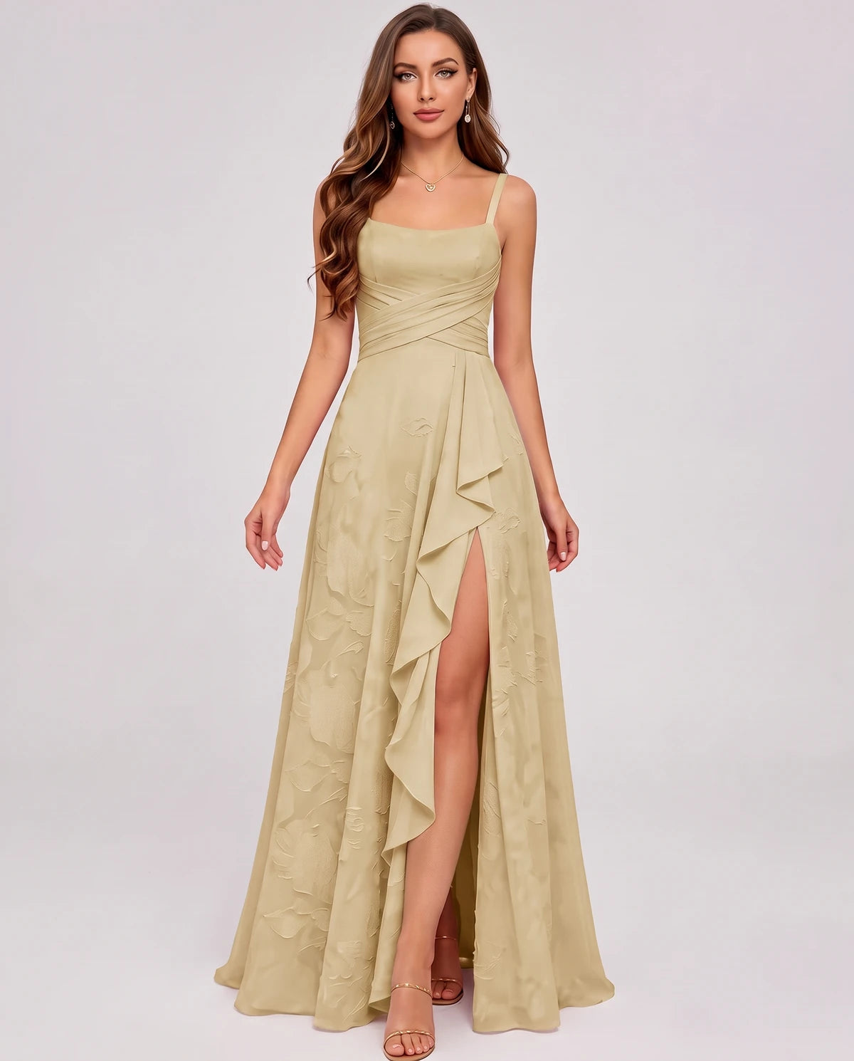 Citrine Maxi Dress — Champagne