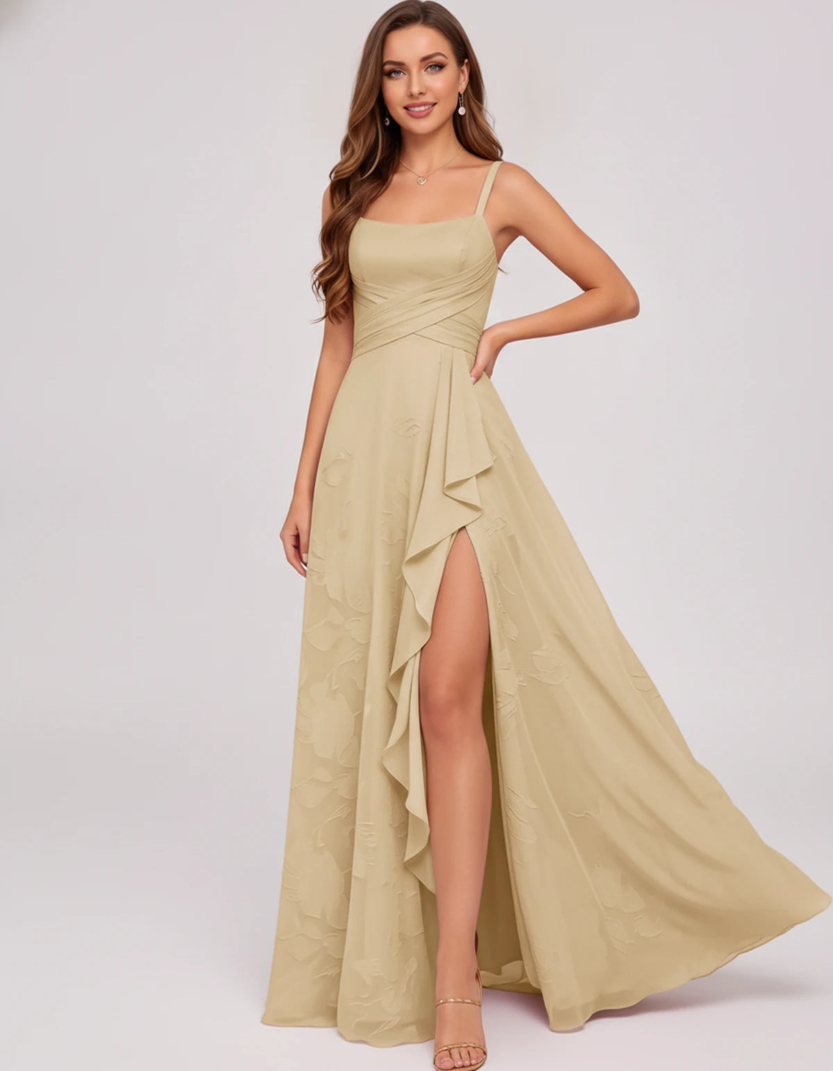 Citrine Maxi Dress — Champagne | SKU: SD-83106-champagne-2,SD-83106-champagne-4,SD-83106-champagne-6,SD-83106-champagne-8,SD-83106-champagne-10,SD-83106-champagne-12,SD-83106-champagne-14,SD-83106-champagne-16,SD-83106-champagne-16W,SD-83106-champagne-18W,SD-83106-champagne-20W,SD-83106-champagne-22W