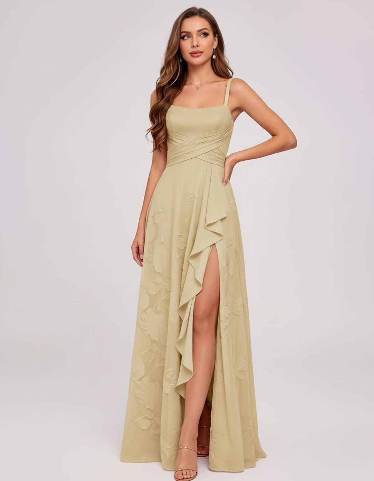 Citrine Maxi Dress — Champagne | SKU: SD-83106-champagne-2,SD-83106-champagne-4,SD-83106-champagne-6,SD-83106-champagne-8,SD-83106-champagne-10,SD-83106-champagne-12,SD-83106-champagne-14,SD-83106-champagne-16,SD-83106-champagne-16W,SD-83106-champagne-18W,SD-83106-champagne-20W,SD-83106-champagne-22W