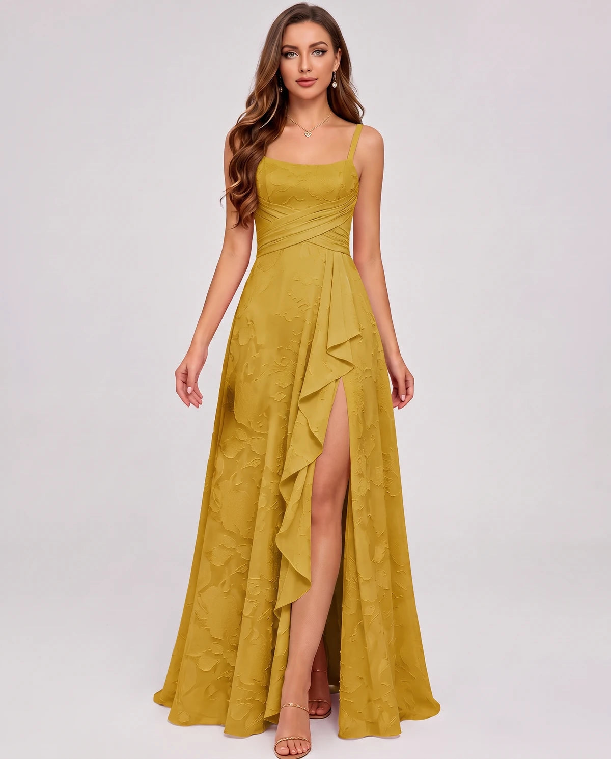 Citrine Maxi Dress — Mustard