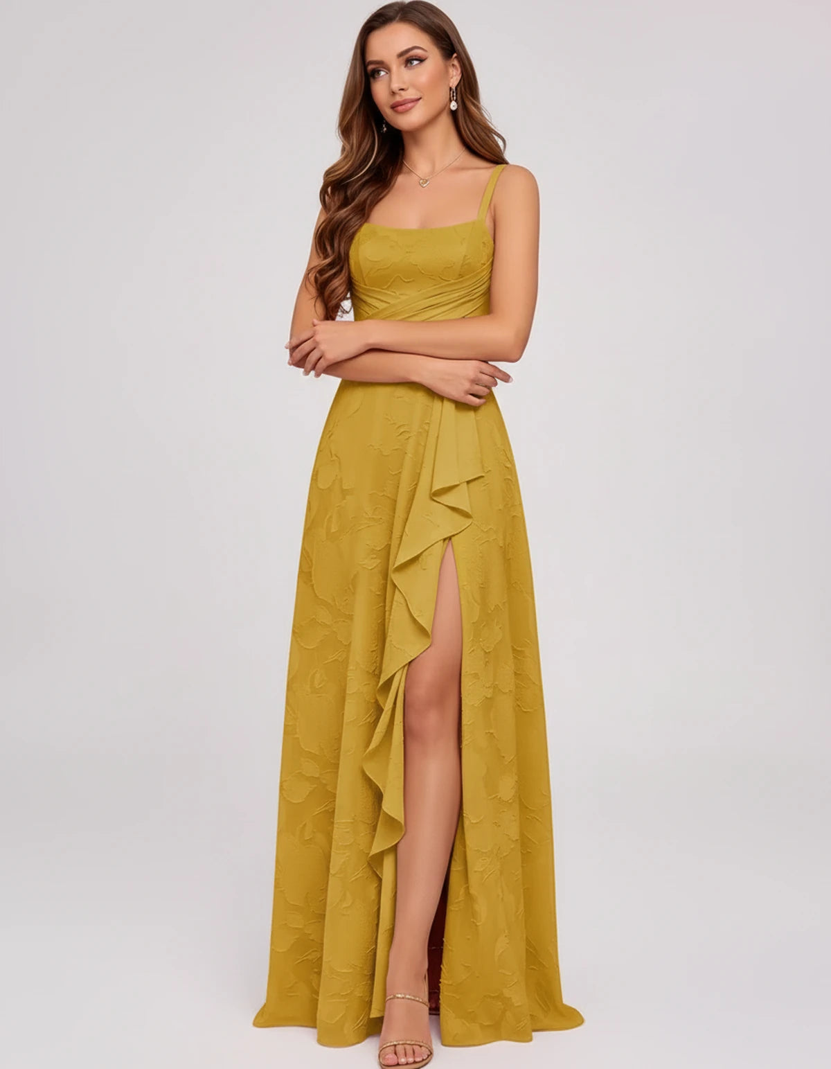 Citrine Maxi Dress — Mustard | SKU: SD-83106-mustard-2,SD-83106-mustard-4,SD-83106-mustard-6,SD-83106-mustard-8,SD-83106-mustard-10,SD-83106-mustard-12,SD-83106-mustard-14,SD-83106-mustard-16,SD-83106-mustard-16W,SD-83106-mustard-18W,SD-83106-mustard-20W,SD-83106-mustard-22W