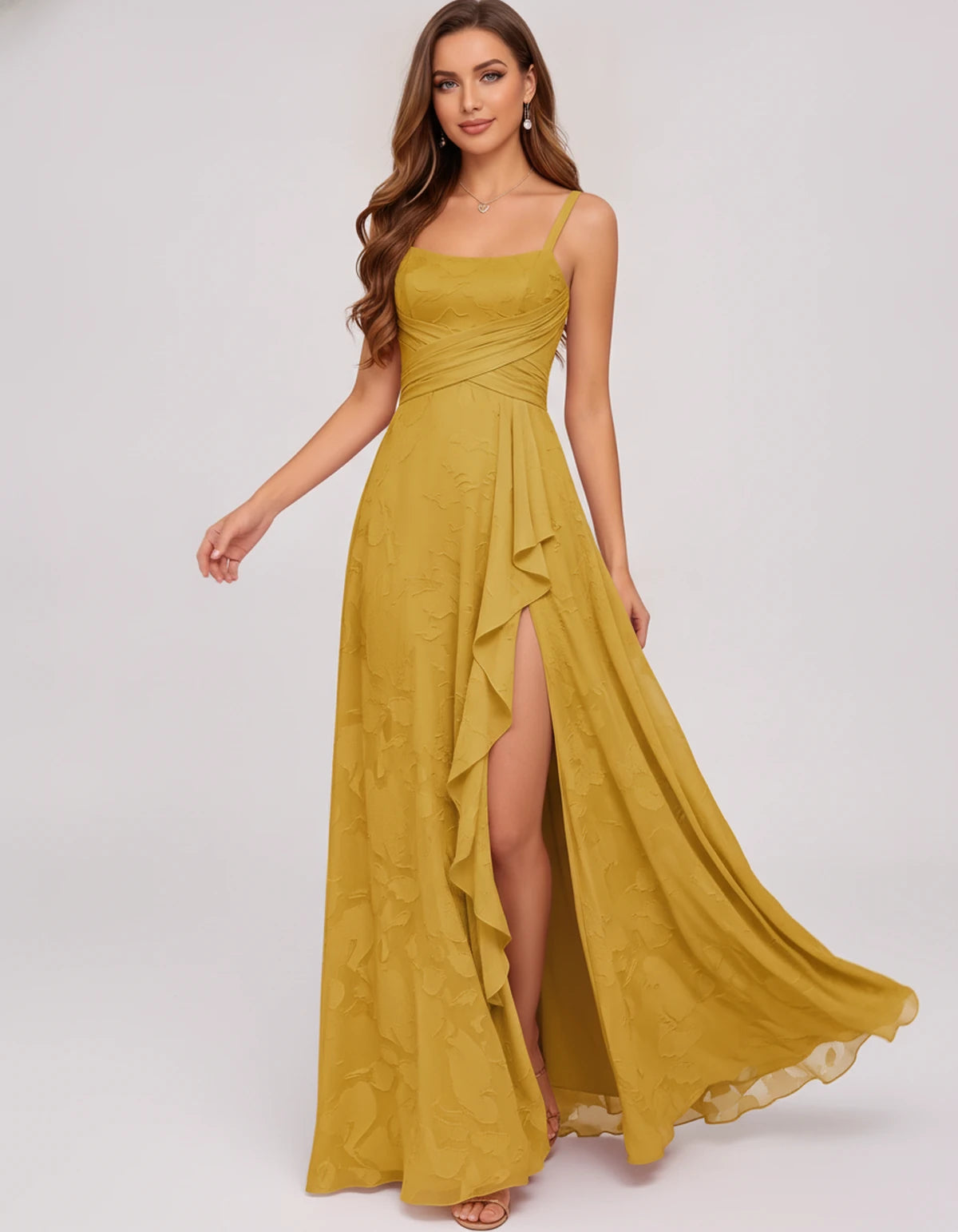 Citrine Maxi Dress — Mustard | SKU: SD-83106-mustard-2,SD-83106-mustard-4,SD-83106-mustard-6,SD-83106-mustard-8,SD-83106-mustard-10,SD-83106-mustard-12,SD-83106-mustard-14,SD-83106-mustard-16,SD-83106-mustard-16W,SD-83106-mustard-18W,SD-83106-mustard-20W,SD-83106-mustard-22W