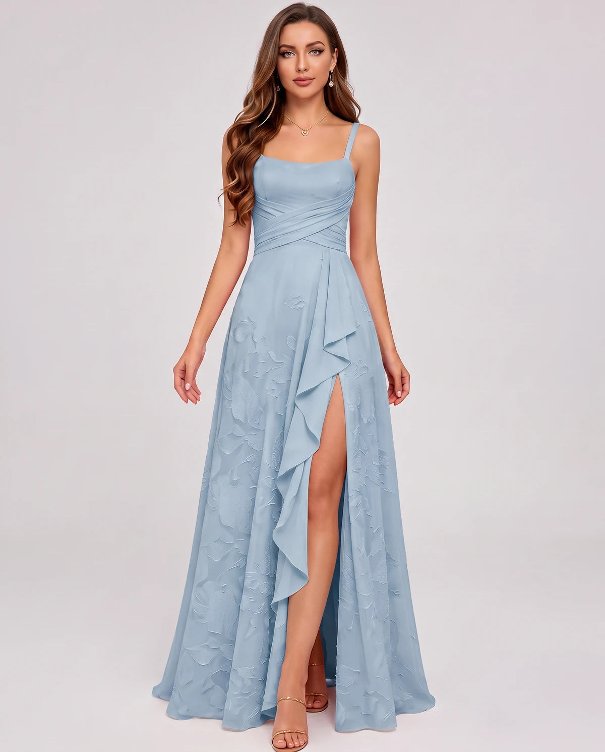 Citrine Maxi Dress — Sky Blue
