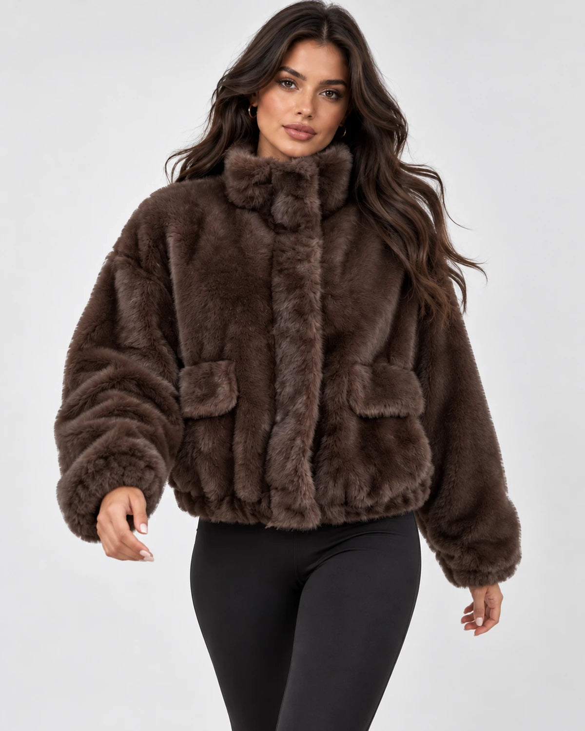 Colombine Coat — Brown | SKU: SD-47465-brown-XS,SD-47465-brown-S,SD-47465-brown-M,SD-47465-brown-L,SD-47465-brown-XL