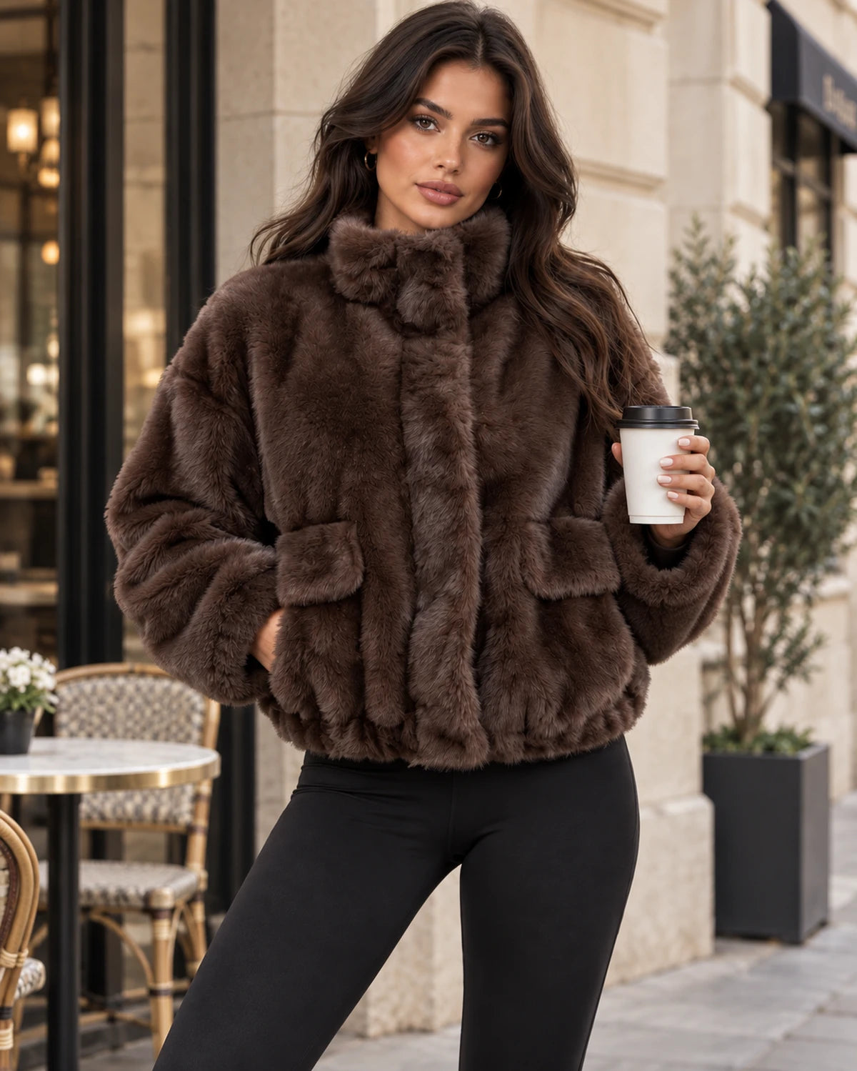 Colombine Coat — Brown | SKU: SD-47465-brown-XS,SD-47465-brown-S,SD-47465-brown-M,SD-47465-brown-L,SD-47465-brown-XL