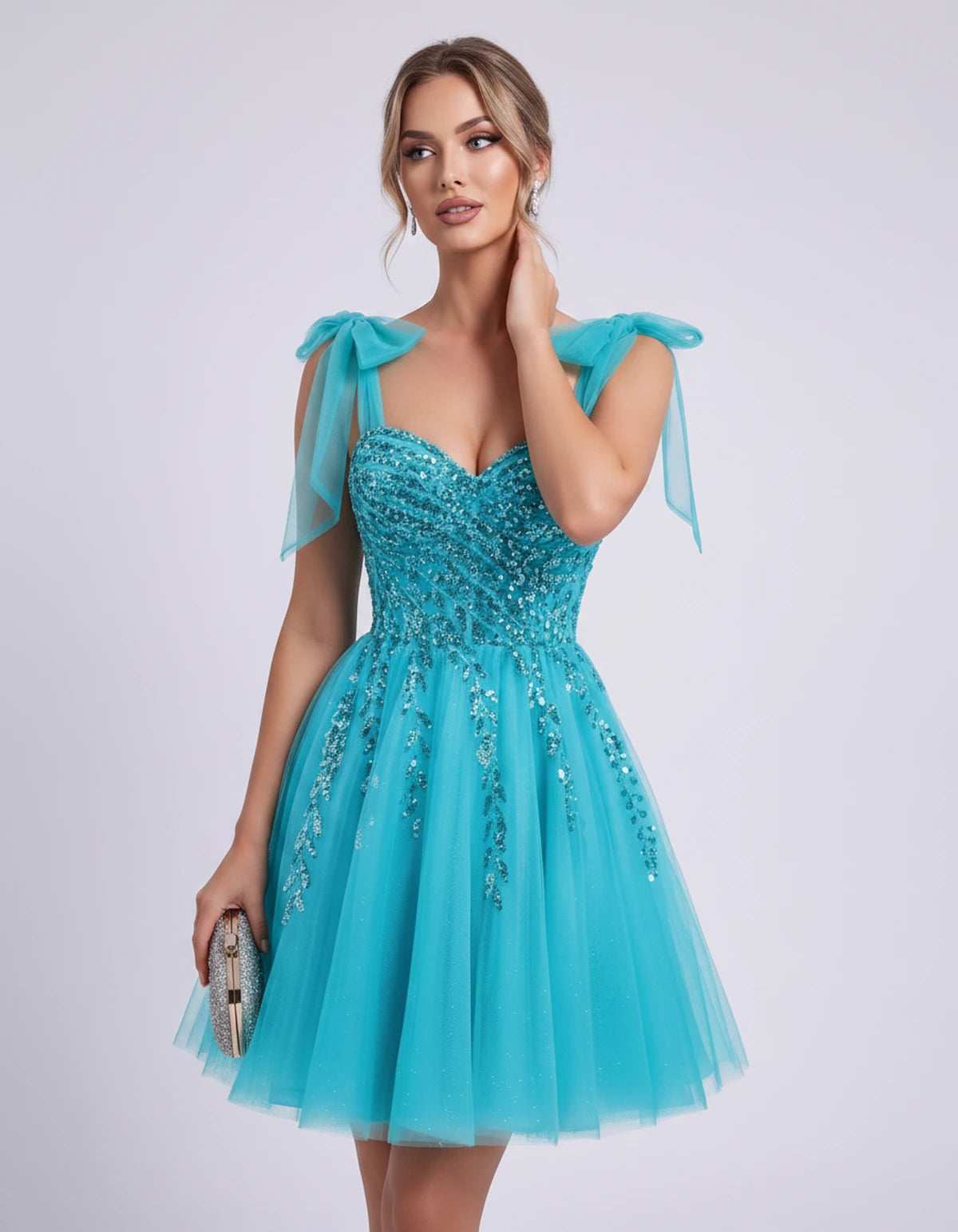 Coralie Midi Dresses — Aqua | SKU: SD-67209-aqua-2,SD-67209-aqua-4,SD-67209-aqua-6,SD-67209-aqua-8,SD-67209-aqua-10,SD-67209-aqua-12,SD-67209-aqua-14,SD-67209-aqua-14W,SD-67209-aqua-16,SD-67209-aqua-16W,SD-67209-aqua-18W,SD-67209-aqua-20W