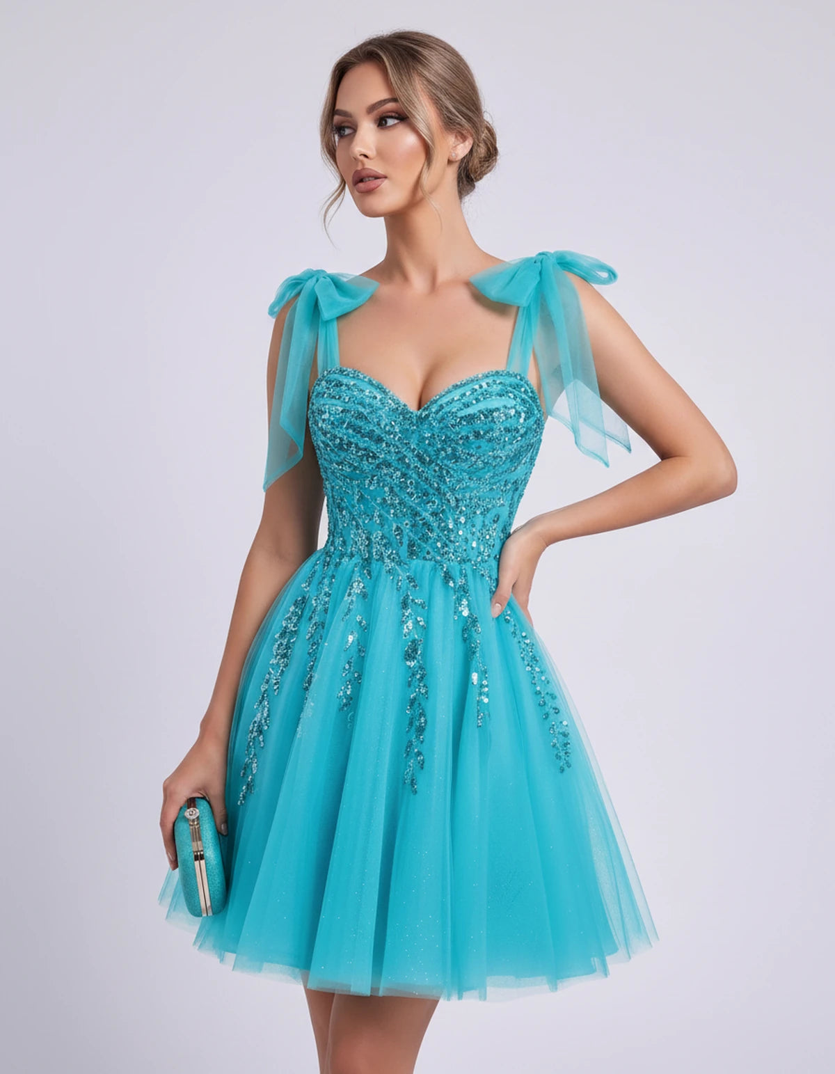 Coralie Midi Dresses — Aqua | SKU: SD-67209-aqua-2,SD-67209-aqua-4,SD-67209-aqua-6,SD-67209-aqua-8,SD-67209-aqua-10,SD-67209-aqua-12,SD-67209-aqua-14,SD-67209-aqua-14W,SD-67209-aqua-16,SD-67209-aqua-16W,SD-67209-aqua-18W,SD-67209-aqua-20W