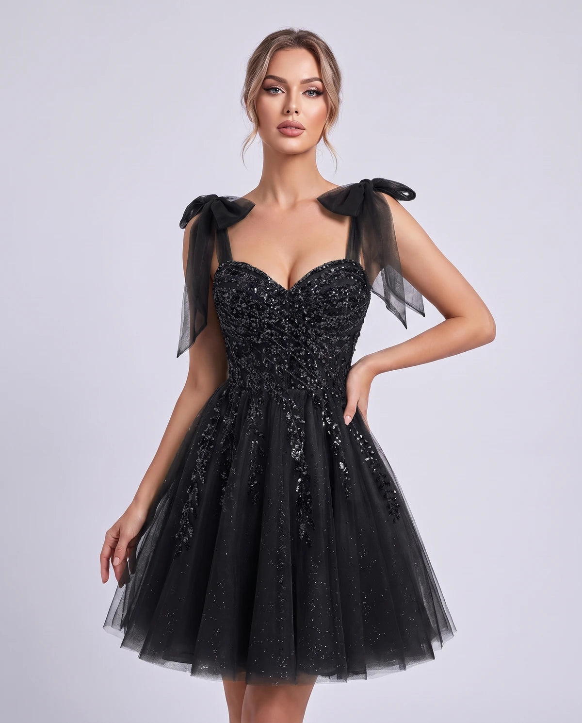 Coralie Midi Dresses — Black