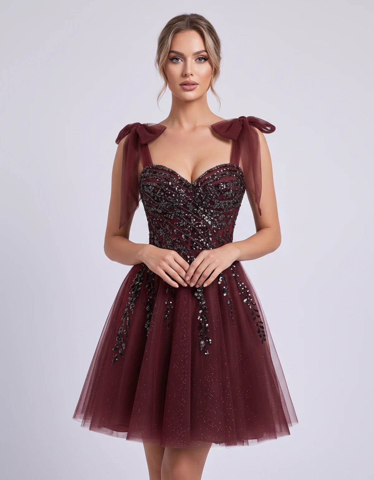 Coralie Midi Dresses — Burgundy | SKU: SD-67209-burgundy-2,SD-67209-burgundy-4,SD-67209-burgundy-6,SD-67209-burgundy-8,SD-67209-burgundy-10,SD-67209-burgundy-12,SD-67209-burgundy-14,SD-67209-burgundy-14W,SD-67209-burgundy-16,SD-67209-burgundy-16W,SD-67209-burgundy-18W,SD-67209-burgundy-20W