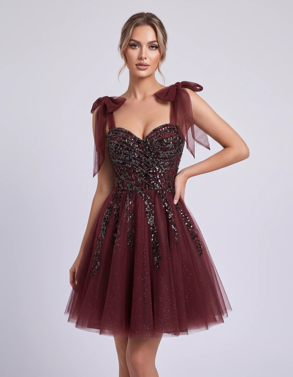 Coralie Midi Dresses — Burgundy | SKU: SD-67209-burgundy-2,SD-67209-burgundy-4,SD-67209-burgundy-6,SD-67209-burgundy-8,SD-67209-burgundy-10,SD-67209-burgundy-12,SD-67209-burgundy-14,SD-67209-burgundy-14W,SD-67209-burgundy-16,SD-67209-burgundy-16W,SD-67209-burgundy-18W,SD-67209-burgundy-20W