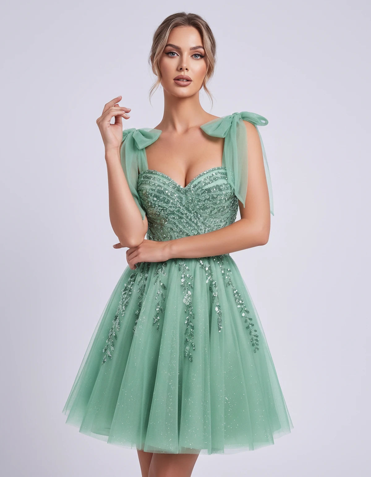 Coralie Midi Dresses — Eucalyptus | SKU: SD-67209-eucalyptus-2,SD-67209-eucalyptus-4,SD-67209-eucalyptus-6,SD-67209-eucalyptus-8,SD-67209-eucalyptus-10,SD-67209-eucalyptus-12,SD-67209-eucalyptus-14,SD-67209-eucalyptus-14W,SD-67209-eucalyptus-16,SD-67209-eucalyptus-16W,SD-67209-eucalyptus-18W,SD-67209-eucalyptus-20W