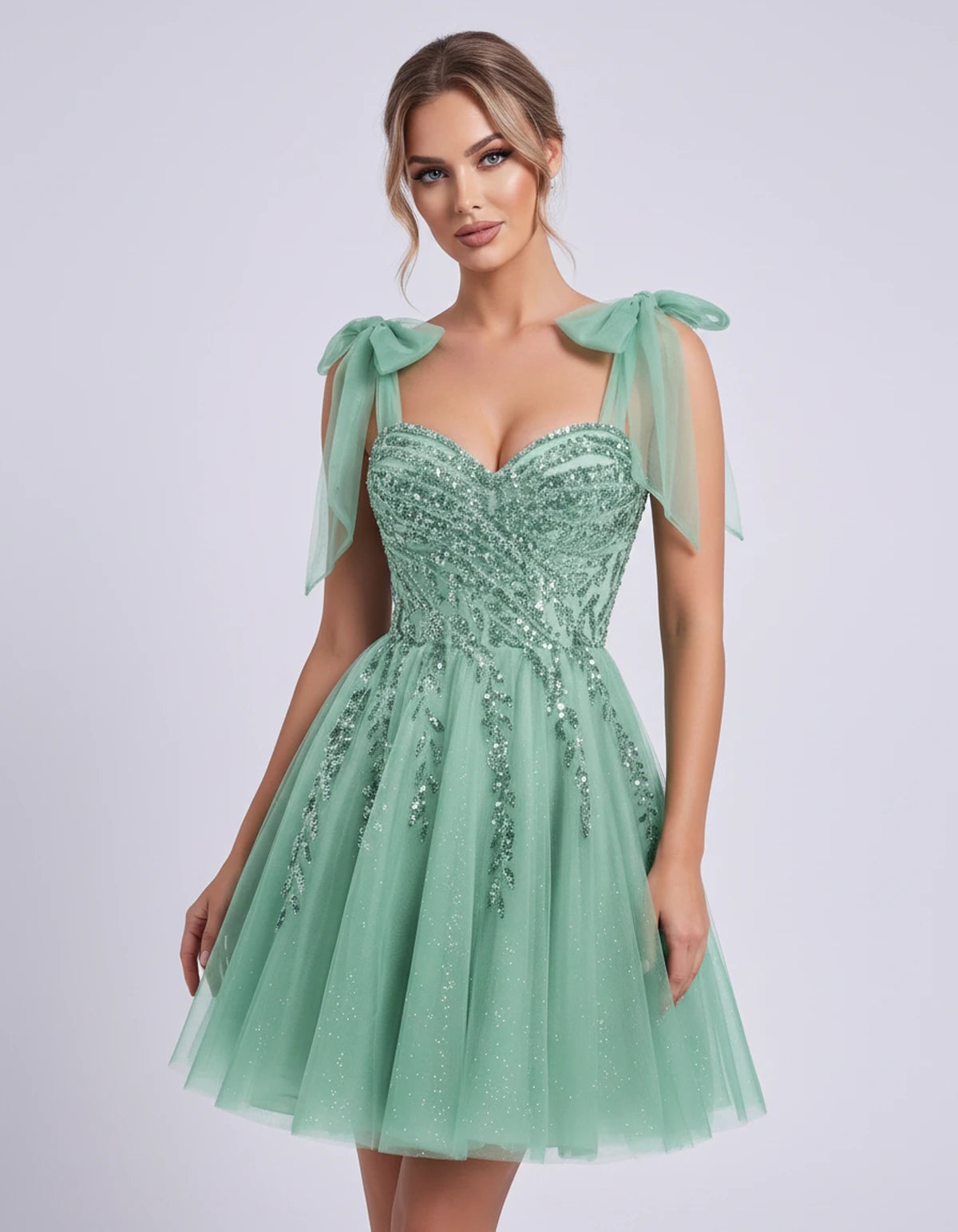 Coralie Midi Dresses — Eucalyptus | SKU: SD-67209-eucalyptus-2,SD-67209-eucalyptus-4,SD-67209-eucalyptus-6,SD-67209-eucalyptus-8,SD-67209-eucalyptus-10,SD-67209-eucalyptus-12,SD-67209-eucalyptus-14,SD-67209-eucalyptus-14W,SD-67209-eucalyptus-16,SD-67209-eucalyptus-16W,SD-67209-eucalyptus-18W,SD-67209-eucalyptus-20W