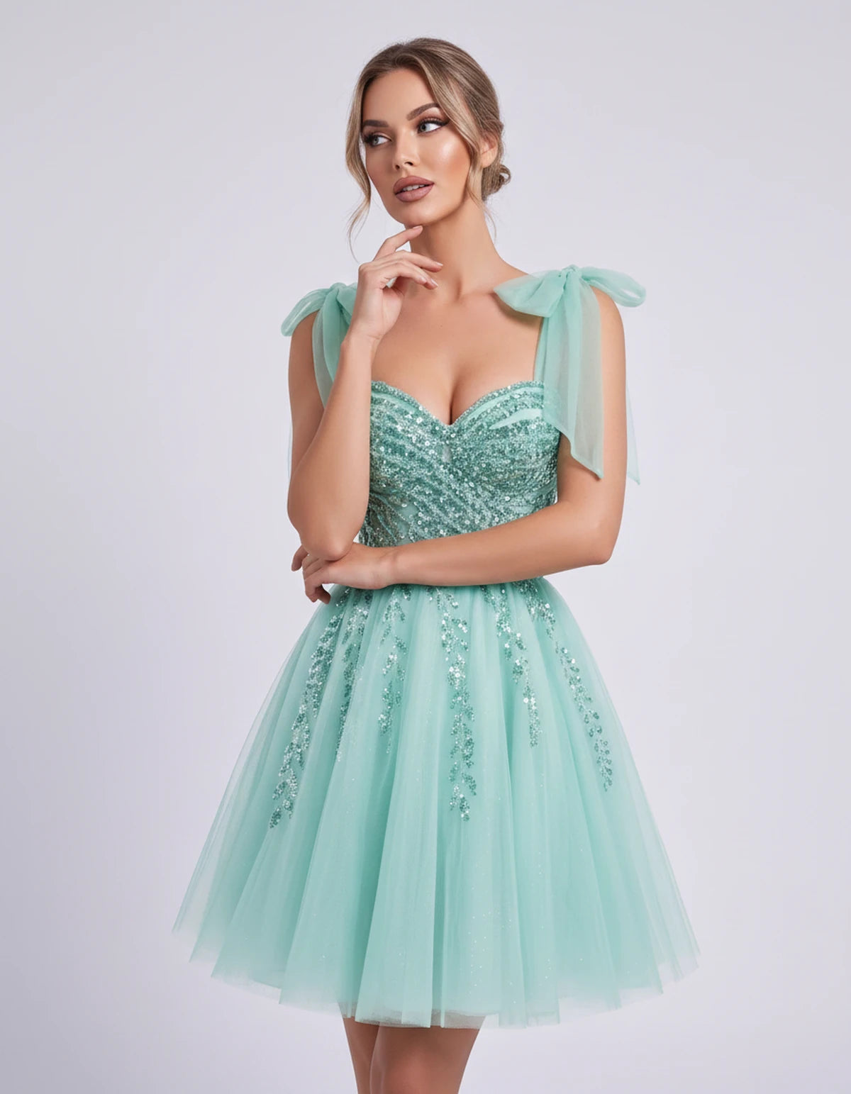 Coralie Midi Dresses — Ice Blue | SKU: SD-67209-iceblue-2,SD-67209-iceblue-4,SD-67209-iceblue-6,SD-67209-iceblue-8,SD-67209-iceblue-10,SD-67209-iceblue-12,SD-67209-iceblue-14,SD-67209-iceblue-14W,SD-67209-iceblue-16,SD-67209-iceblue-16W,SD-67209-iceblue-18W,SD-67209-iceblue-20W