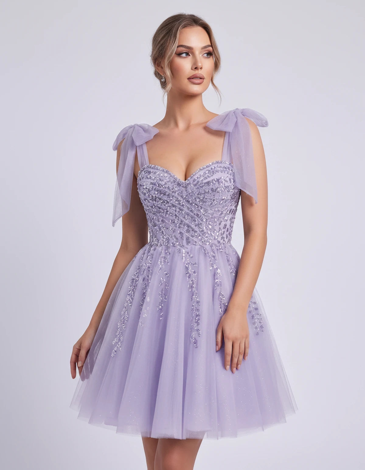 Coralie Midi Dresses — Lavender | SKU: SD-67209-lavender-2,SD-67209-lavender-4,SD-67209-lavender-6,SD-67209-lavender-8,SD-67209-lavender-10,SD-67209-lavender-12,SD-67209-lavender-14,SD-67209-lavender-14W,SD-67209-lavender-16,SD-67209-lavender-16W,SD-67209-lavender-18W,SD-67209-lavender-20W