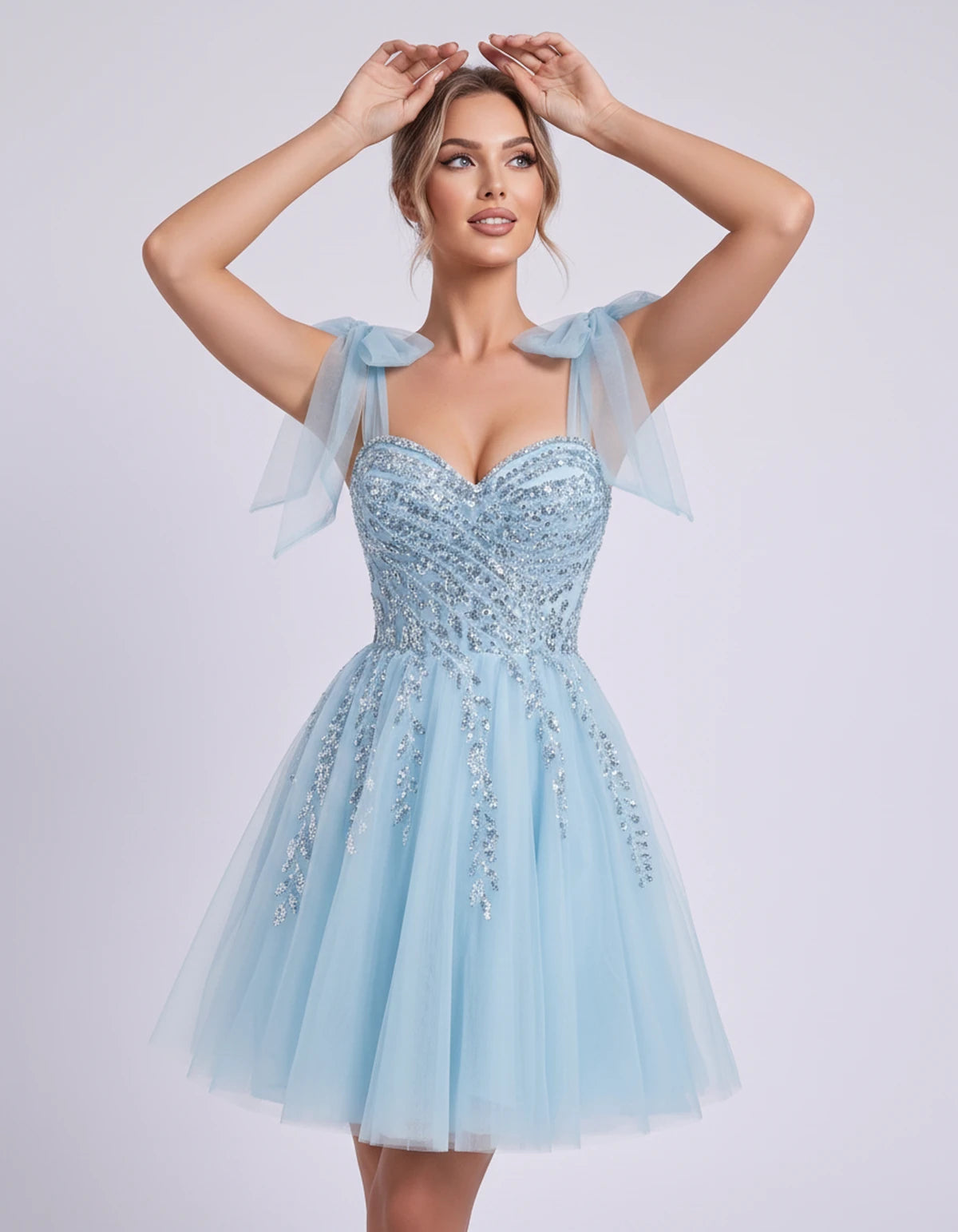 Coralie Midi Dresses — Light Blue | SKU: SD-67209-lightblue-2,SD-67209-lightblue-4,SD-67209-lightblue-6,SD-67209-lightblue-8,SD-67209-lightblue-10,SD-67209-lightblue-12,SD-67209-lightblue-14,SD-67209-lightblue-14W,SD-67209-lightblue-16,SD-67209-lightblue-16W,SD-67209-lightblue-18W,SD-67209-lightblue-20W