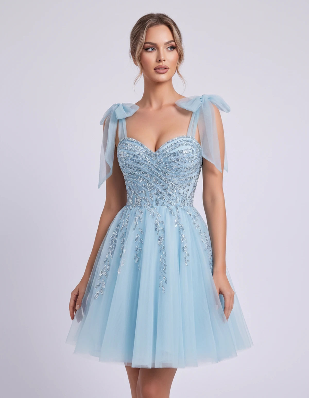 Coralie Midi Dresses — Light Blue | SKU: SD-67209-lightblue-2,SD-67209-lightblue-4,SD-67209-lightblue-6,SD-67209-lightblue-8,SD-67209-lightblue-10,SD-67209-lightblue-12,SD-67209-lightblue-14,SD-67209-lightblue-14W,SD-67209-lightblue-16,SD-67209-lightblue-16W,SD-67209-lightblue-18W,SD-67209-lightblue-20W