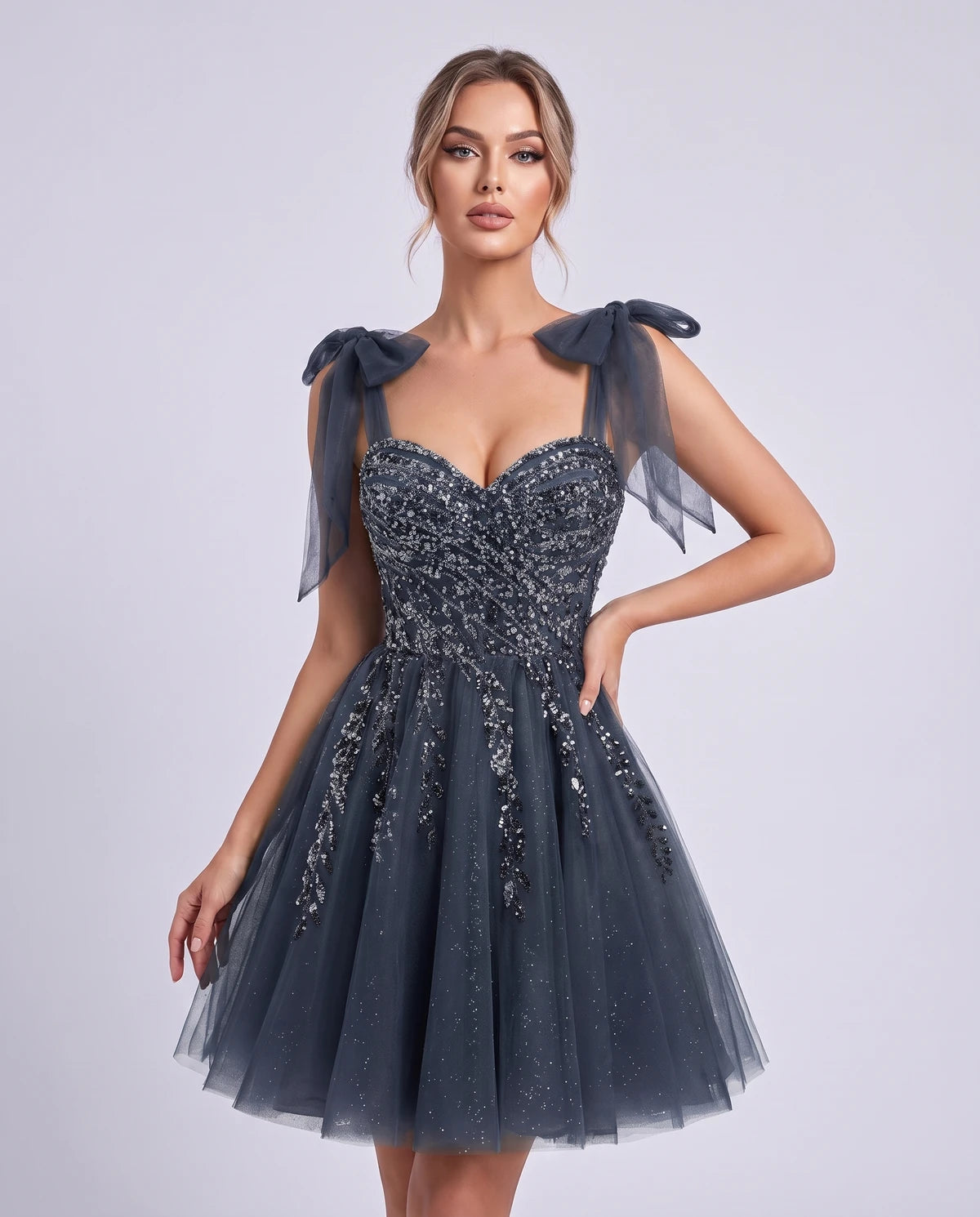 Coralie Midi Dresses — Navy