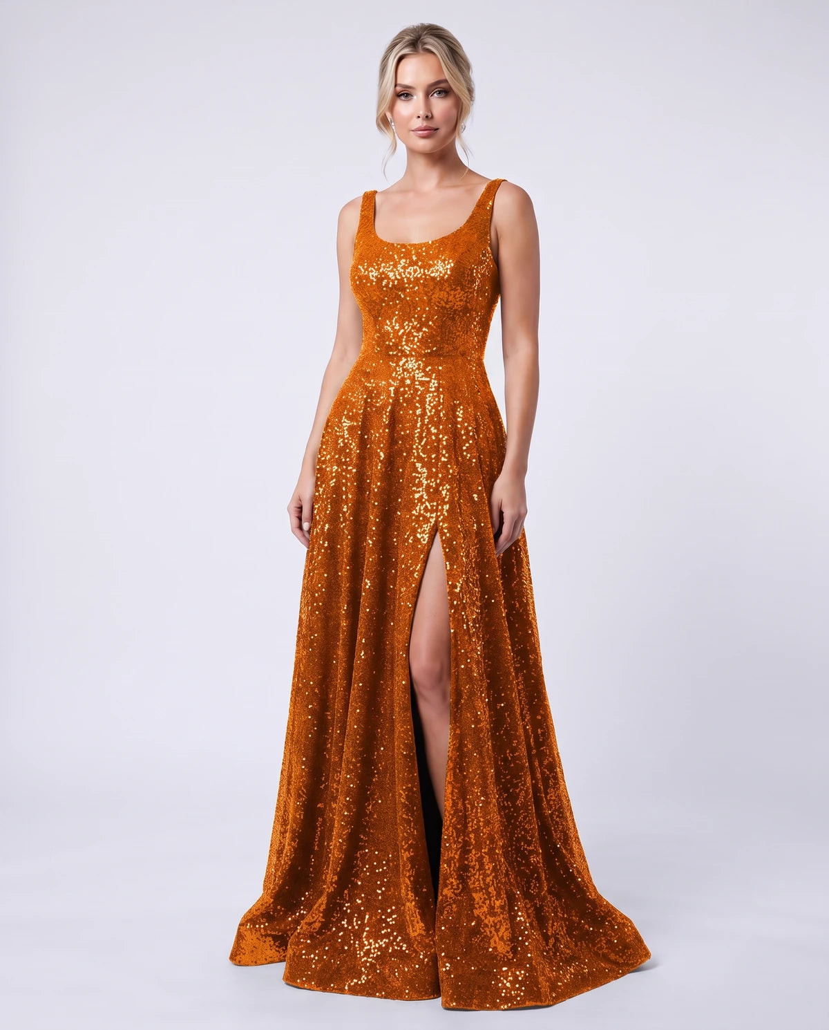 Cosima Maxi Dress — Gold Orange