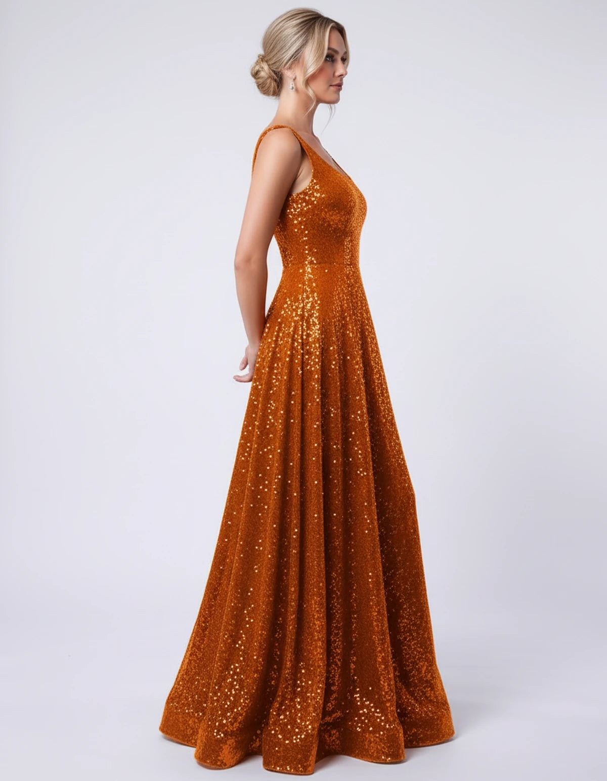 Cosima Maxi Dress — Gold Orange | SKU: SD-95907-goldorange-2,SD-95907-goldorange-4,SD-95907-goldorange-6,SD-95907-goldorange-8,SD-95907-goldorange-10,SD-95907-goldorange-12,SD-95907-goldorange-14,SD-95907-goldorange-16,SD-95907-goldorange-16W,SD-95907-goldorange-18W,SD-95907-goldorange-20W,SD-95907-goldorange-22W