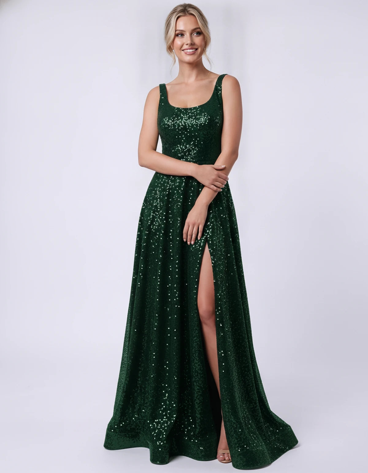 Cosima Maxi Dress — Green | SKU: SD-95907-green-2,SD-95907-green-4,SD-95907-green-6,SD-95907-green-8,SD-95907-green-10,SD-95907-green-12,SD-95907-green-14,SD-95907-green-16,SD-95907-green-16W,SD-95907-green-18W,SD-95907-green-20W,SD-95907-green-22W